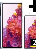 LUQ LUQ Samsung Galaxy S20 FE hoesje siliconen transparant + 2x screenprotector