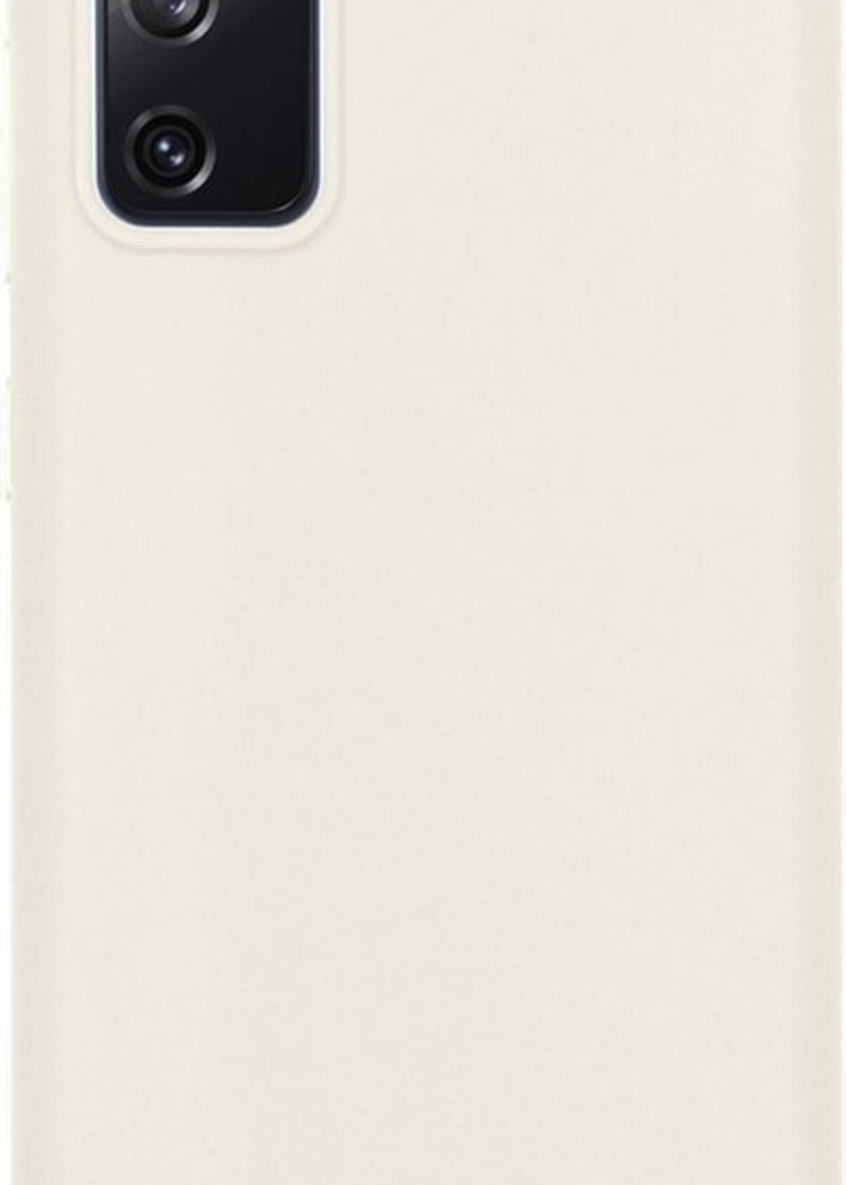 LUQ Hoesje Geschikt voor Samsung S20 FE Hoesje Siliconen Case Met 2x Screenprotector - Hoes Geschikt voor Samsung Galaxy S20 FE Hoes Siliconen - Wit