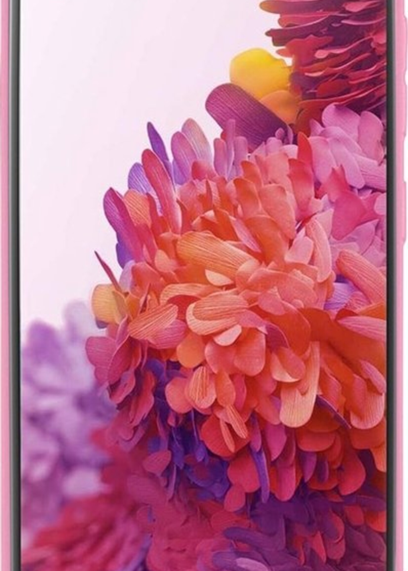 LUQ Hoesje Geschikt voor Samsung S20 FE Hoesje Siliconen Case Met 2x Screenprotector - Hoes Geschikt voor Samsung Galaxy S20 FE Hoes Siliconen - Lichtroze
