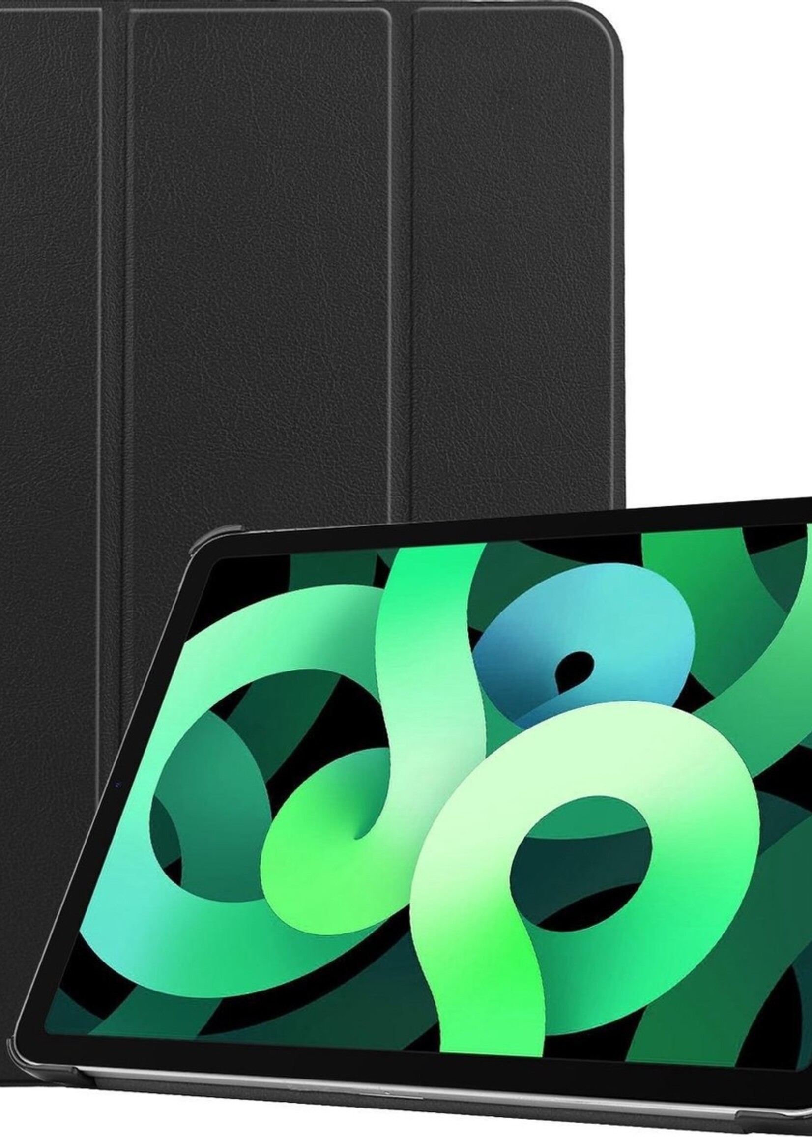LUQ Hoes Geschikt voor iPad Air 2020 Hoes Luxe Hoesje Book Case - Hoesje Geschikt voor iPad Air 4 2020 Hoes Cover - Zwart