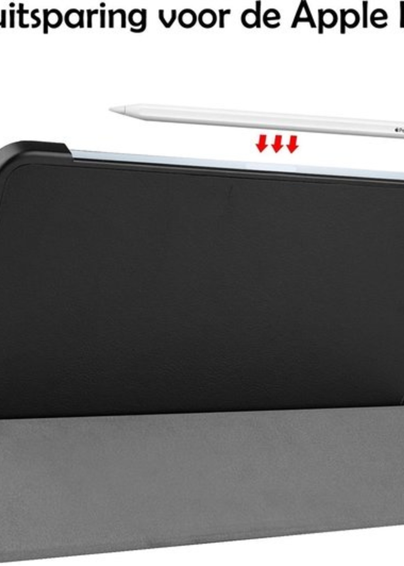 LUQ Hoes Geschikt voor iPad Air 2020 Hoes Luxe Hoesje Book Case - Hoesje Geschikt voor iPad Air 4 2020 Hoes Cover - Zwart