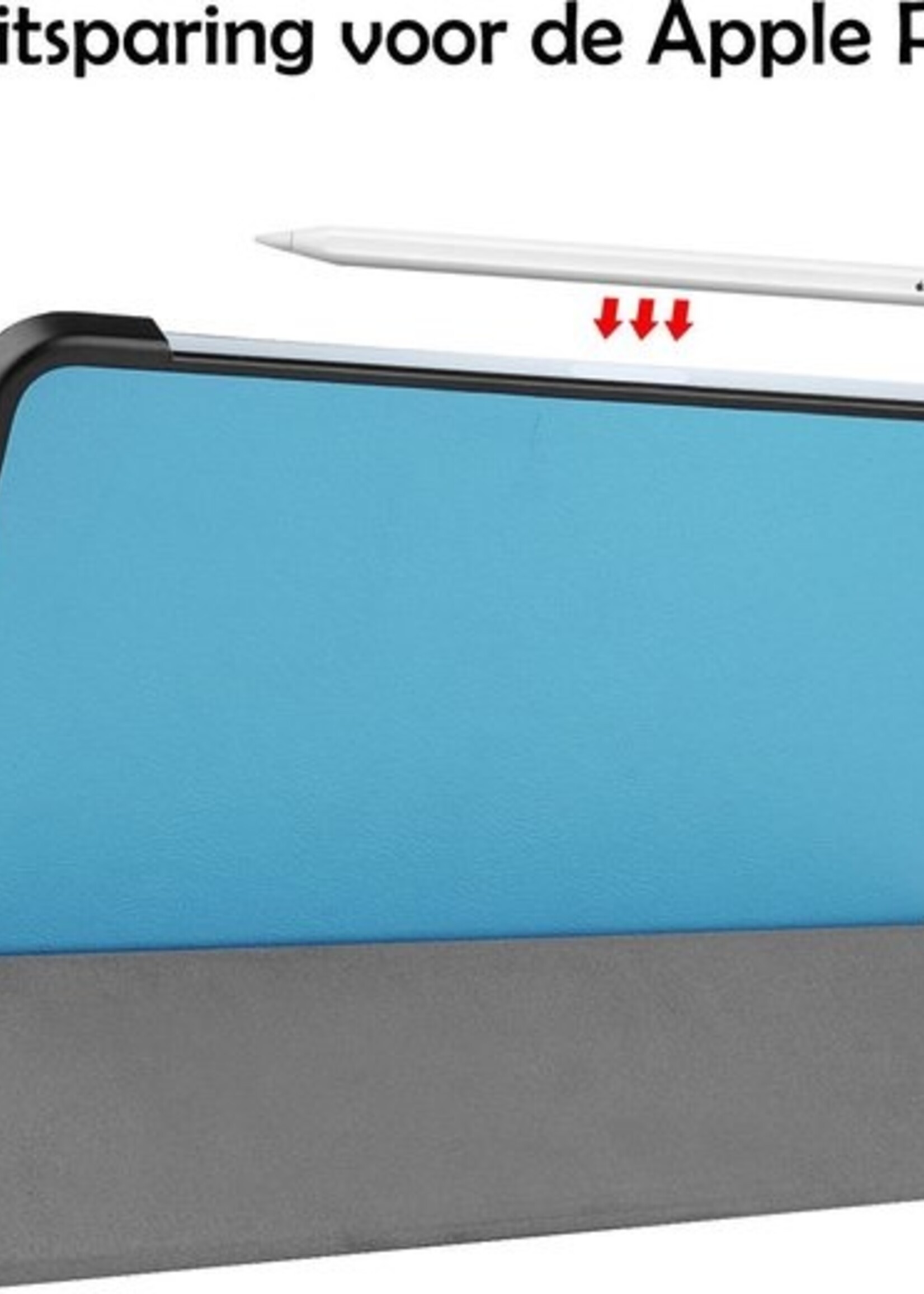 LUQ Hoes Geschikt voor iPad Air 2020 Hoes Luxe Hoesje Book Case - Hoesje Geschikt voor iPad Air 4 2020 Hoes Cover - Lichtblauw