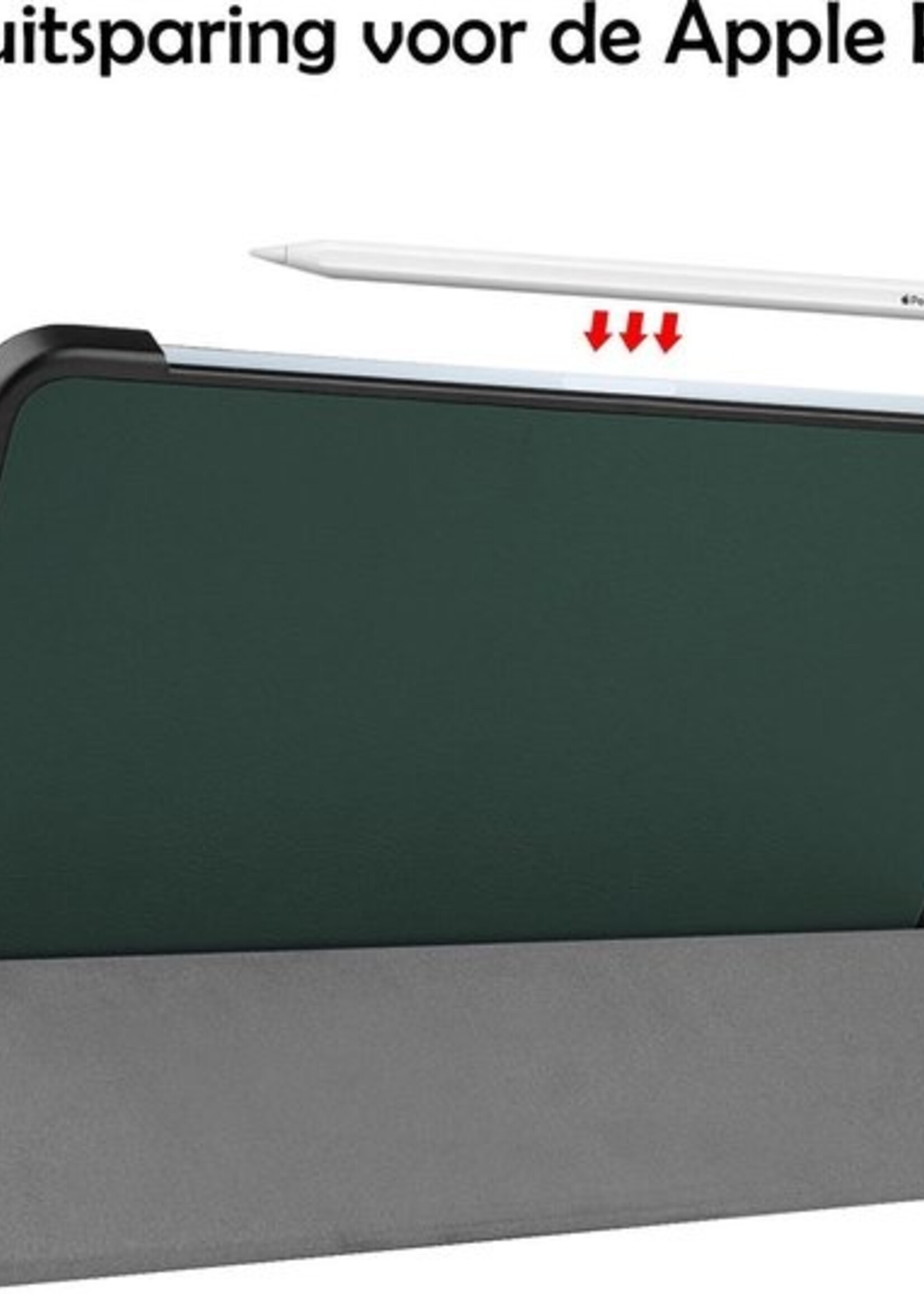 LUQ Hoes Geschikt voor iPad Air 2020 Hoes Luxe Hoesje Book Case - Hoesje Geschikt voor iPad Air 4 2020 Hoes Cover - Donkergroen
