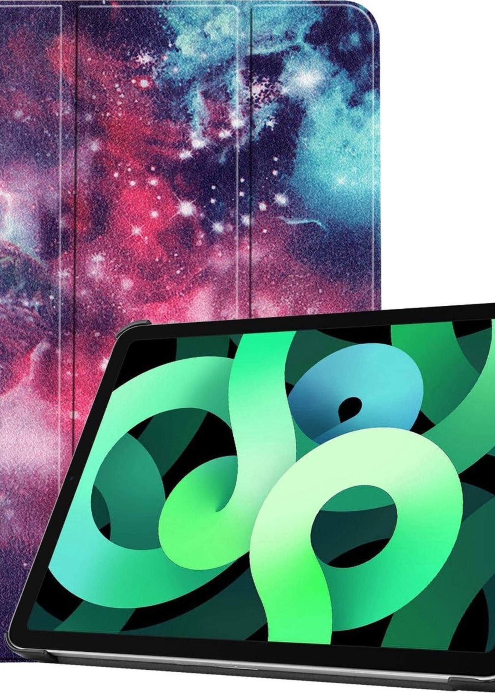 LUQ Hoes Geschikt voor iPad Air 2020 Hoes Luxe Hoesje Book Case - Hoesje Geschikt voor iPad Air 4 2020 Hoes Cover - Galaxy