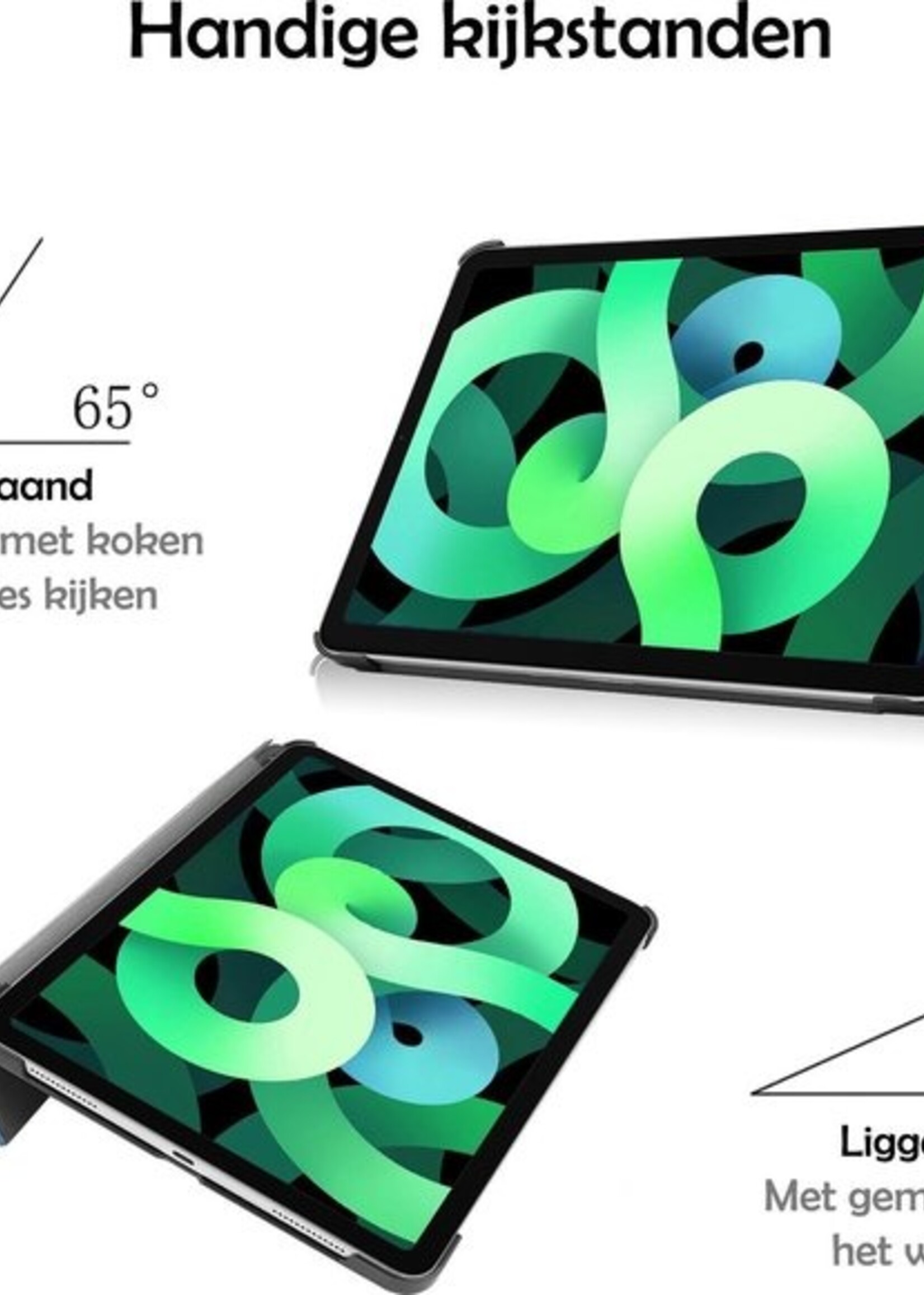 LUQ Hoes Geschikt voor iPad Air 2020 Hoes Luxe Hoesje Book Case - Hoesje Geschikt voor iPad Air 4 2020 Hoes Cover - Galaxy