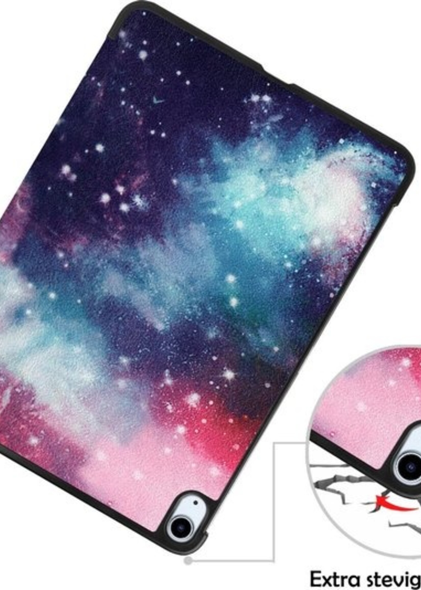 LUQ Hoes Geschikt voor iPad Air 2020 Hoes Luxe Hoesje Book Case - Hoesje Geschikt voor iPad Air 4 2020 Hoes Cover - Galaxy