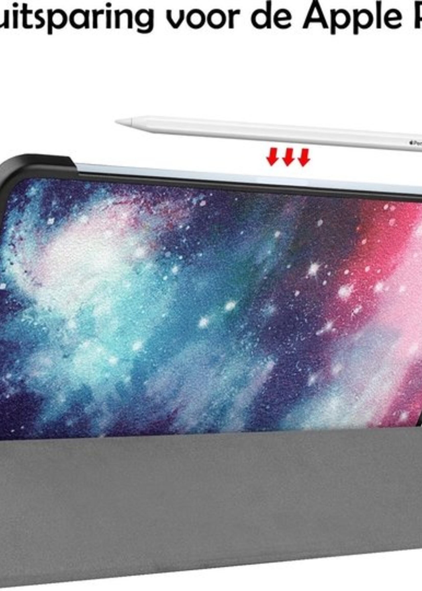 LUQ Hoes Geschikt voor iPad Air 2020 Hoes Luxe Hoesje Book Case - Hoesje Geschikt voor iPad Air 4 2020 Hoes Cover - Galaxy