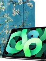 LUQ LUQ iPad Air 4 Hoesje Tablet Hoes - Bloemen