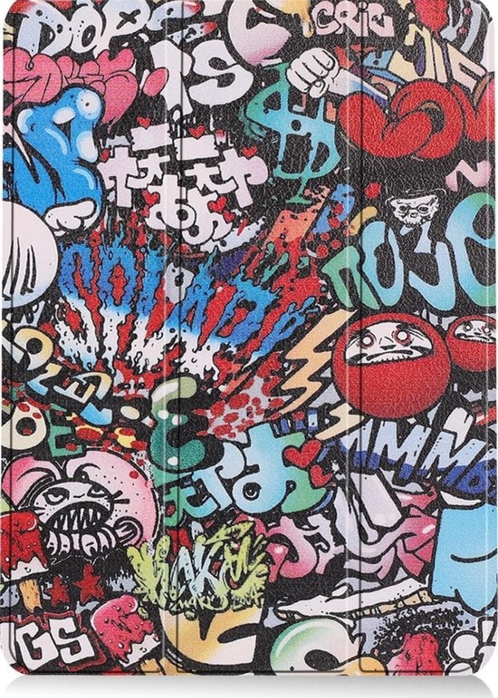 LUQ Hoes Geschikt voor iPad Air 2020 Hoes Luxe Hoesje Book Case - Hoesje Geschikt voor iPad Air 4 2020 Hoes Cover - Graffity