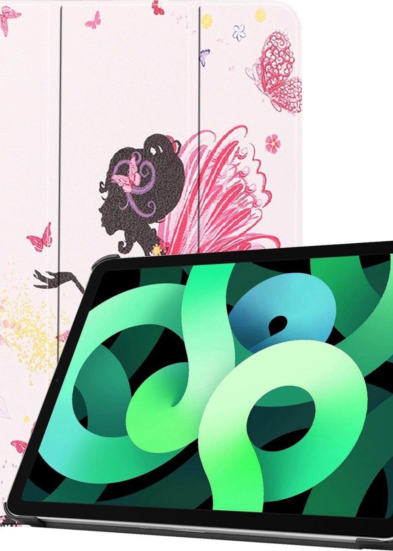 LUQ Hoes Geschikt voor iPad Air 2020 Hoes Luxe Hoesje Book Case - Hoesje Geschikt voor iPad Air 4 2020 Hoes Cover - Elfje