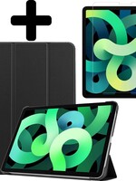 LUQ LUQ iPad Air 4 Hoesje Tablet Hoes Met Screenprotector - Zwart