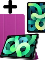 LUQ LUQ iPad Air 4 Hoesje Tablet Hoes Met Screenprotector - Paars