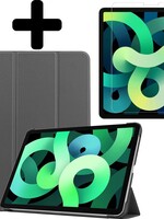 LUQ LUQ iPad Air 4 Hoesje Tablet Hoes Met Screenprotector - Grijs