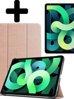 LUQ LUQ iPad Air 4 Hoesje Tablet Hoes Met Screenprotector - Rose Goud