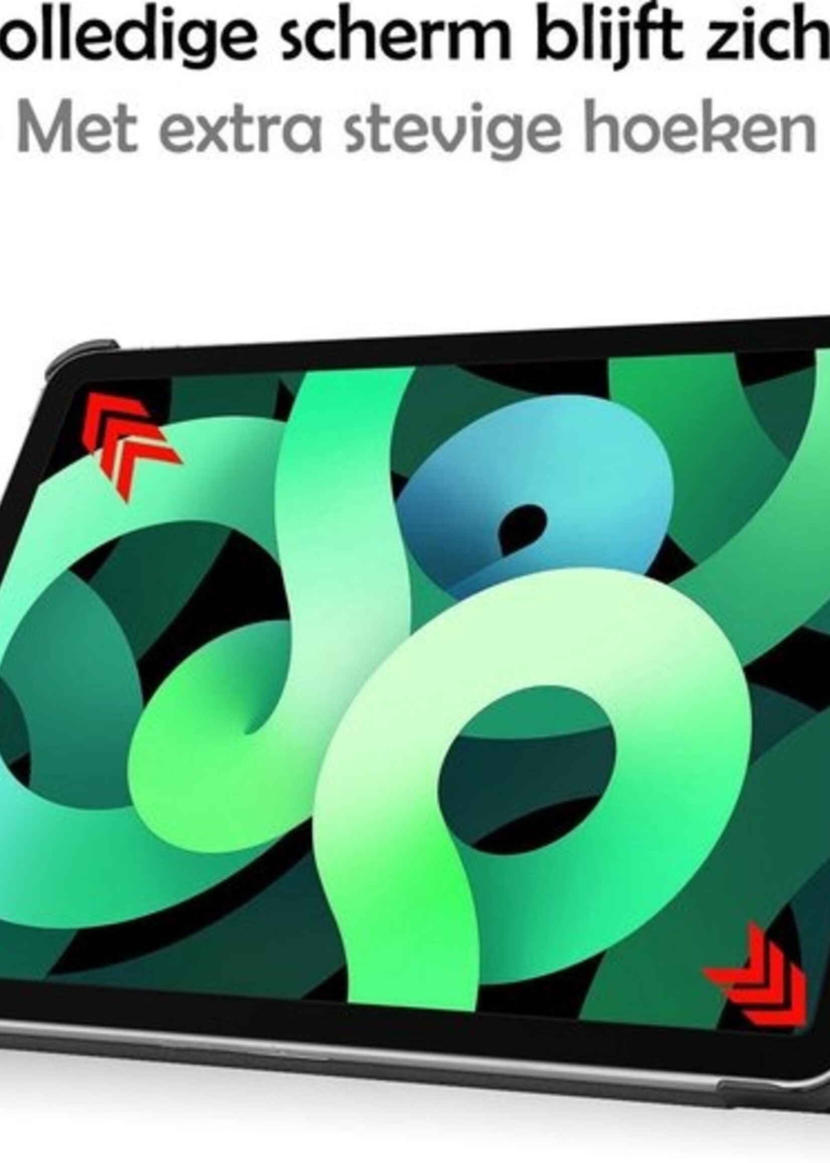 LUQ Hoes Geschikt voor iPad Air 2020 Hoes Luxe Hoesje Book Case Met Screenprotector - Hoesje Geschikt voor iPad Air 4 2020 Hoes Cover - Don't Touch Me