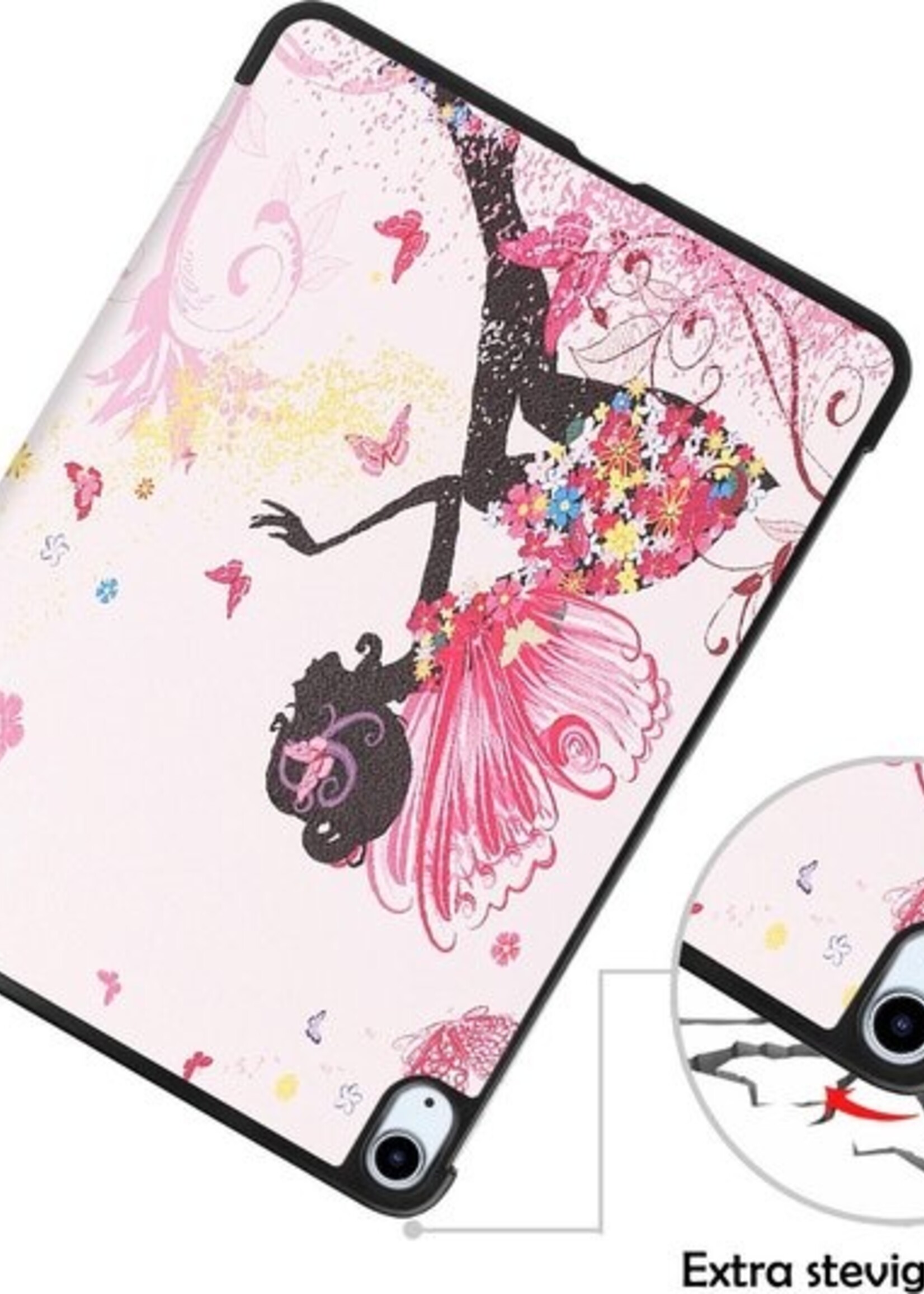 LUQ Hoes Geschikt voor iPad Air 2020 Hoes Luxe Hoesje Book Case Met Screenprotector - Hoesje Geschikt voor iPad Air 4 2020 Hoes Cover - Elfje