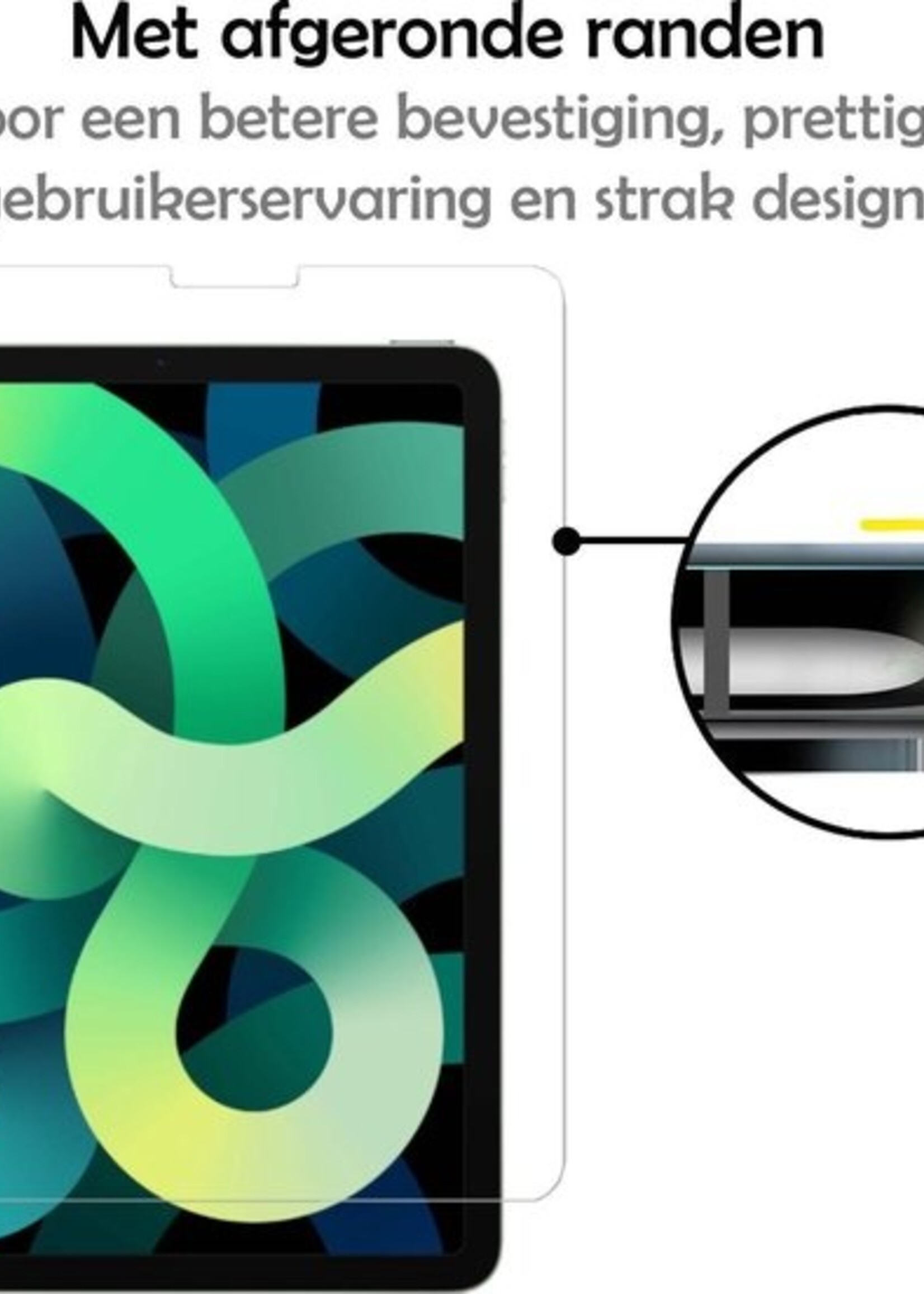 LUQ Hoes Geschikt voor iPad Air 2020 Hoes Luxe Hoesje Book Case Met Screenprotector - Hoesje Geschikt voor iPad Air 4 2020 Hoes Cover - Sterrenhemel