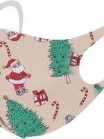 LUQ LUQ Wasbaar Kerst Mondmasker - Creme
