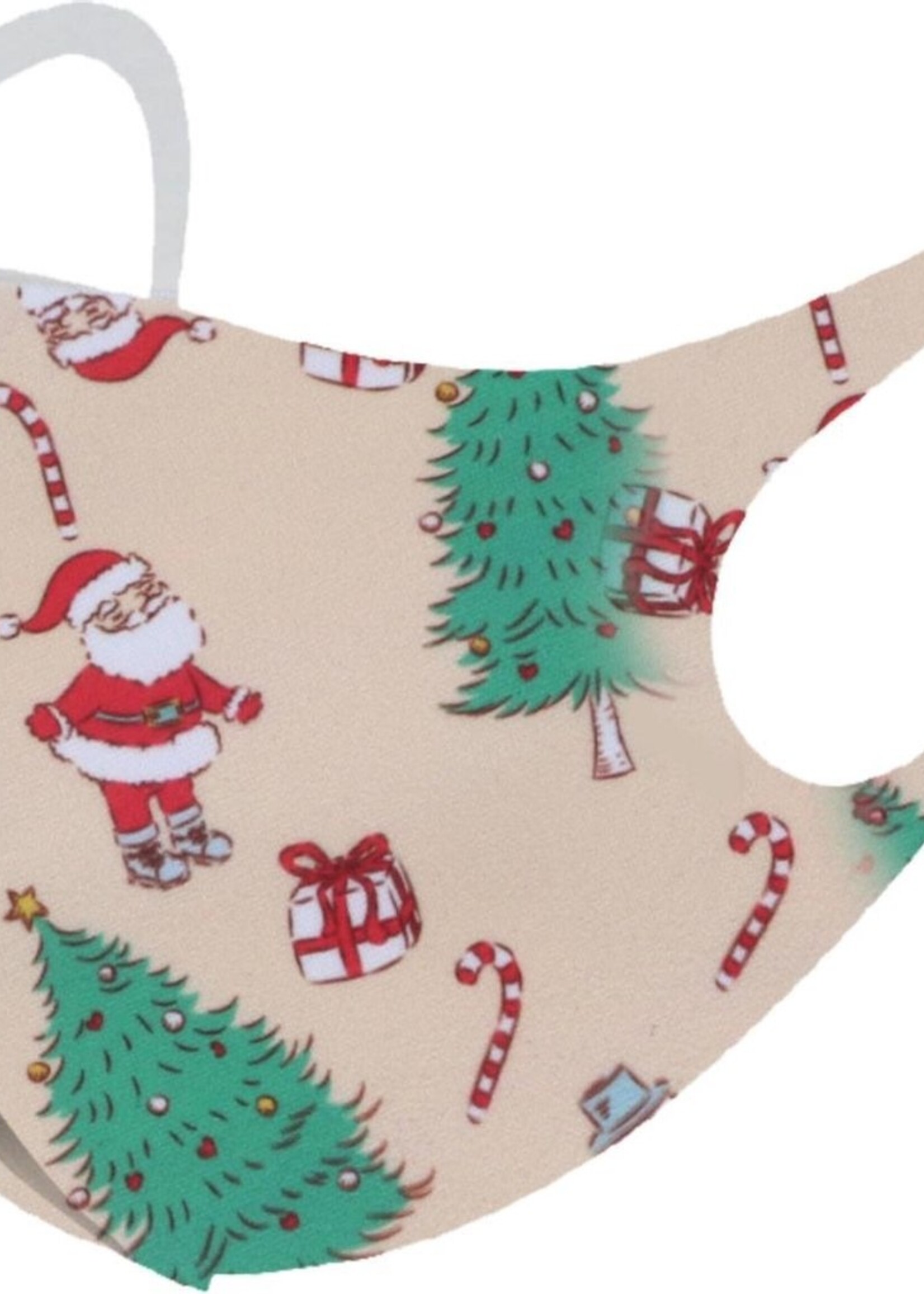 LUQ Mondkapje Wasbaar Kerst Mondmasker Creme Mondkapjes Niet-medisch