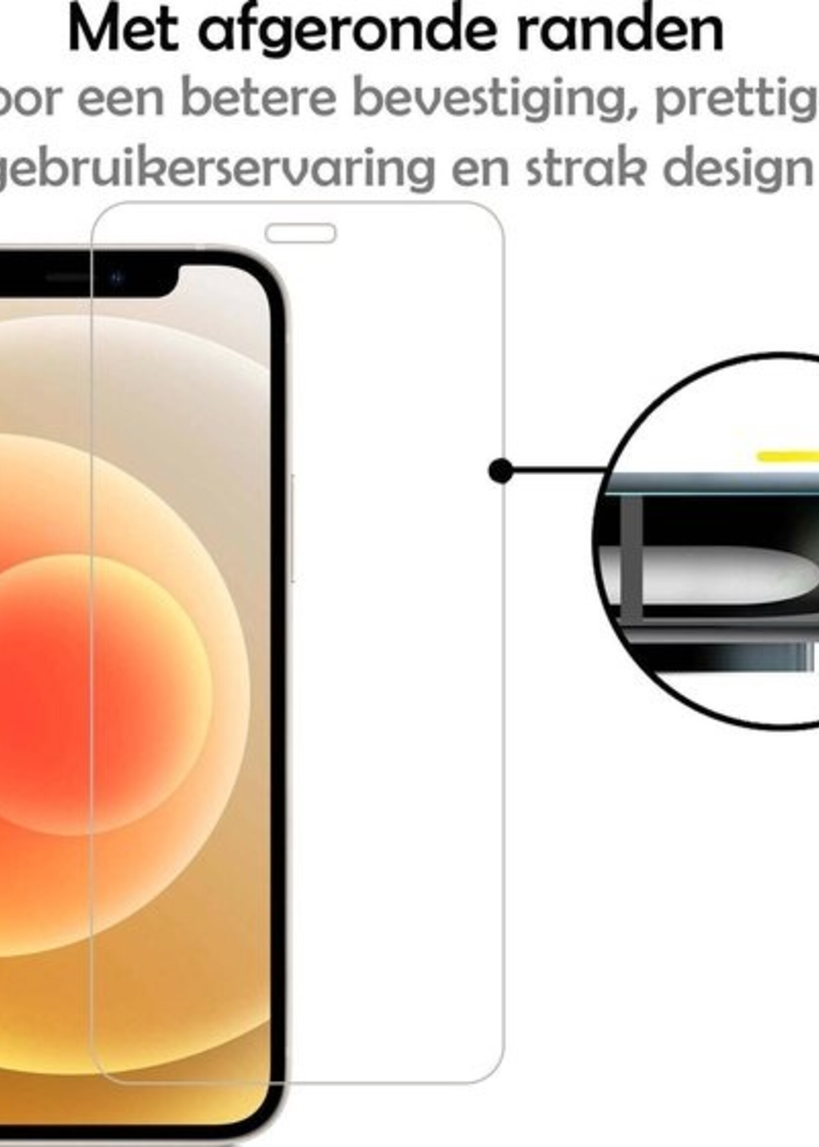 LUQ Screenprotector Geschikt voor iPhone 12 Screenprotector Volledig - Screenprotector Geschikt voor iPhone 12 Screenprotector Bescherm Glas