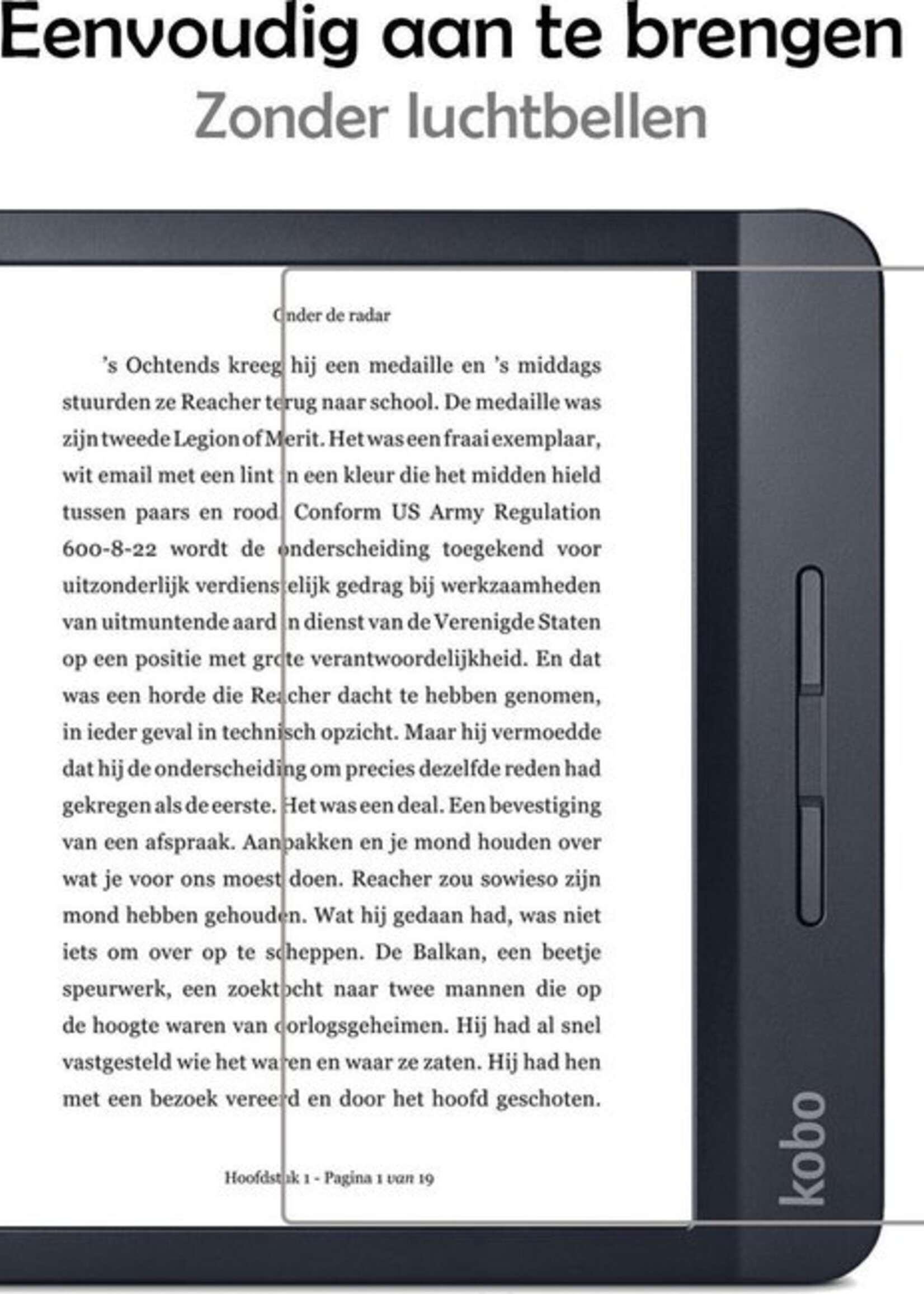 LUQ Screenprotector Geschikt voor Kobo Libra H2O Screenprotector Bescherm Glas Gehard Screen Protector