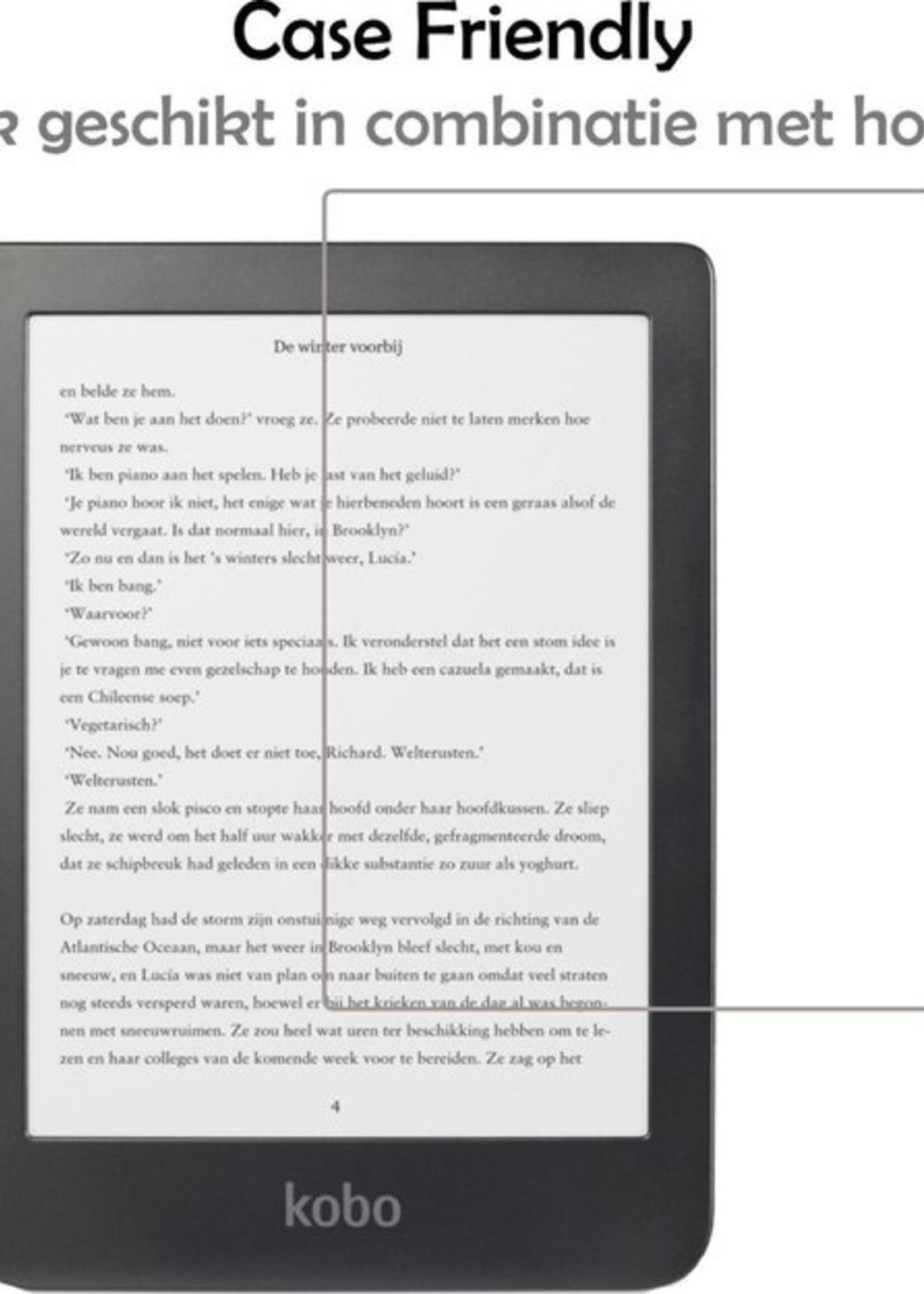 LUQ Screenprotector Geschikt voor Kobo Clara HD Screenprotector Bescherm Glas Gehard Screen Protector