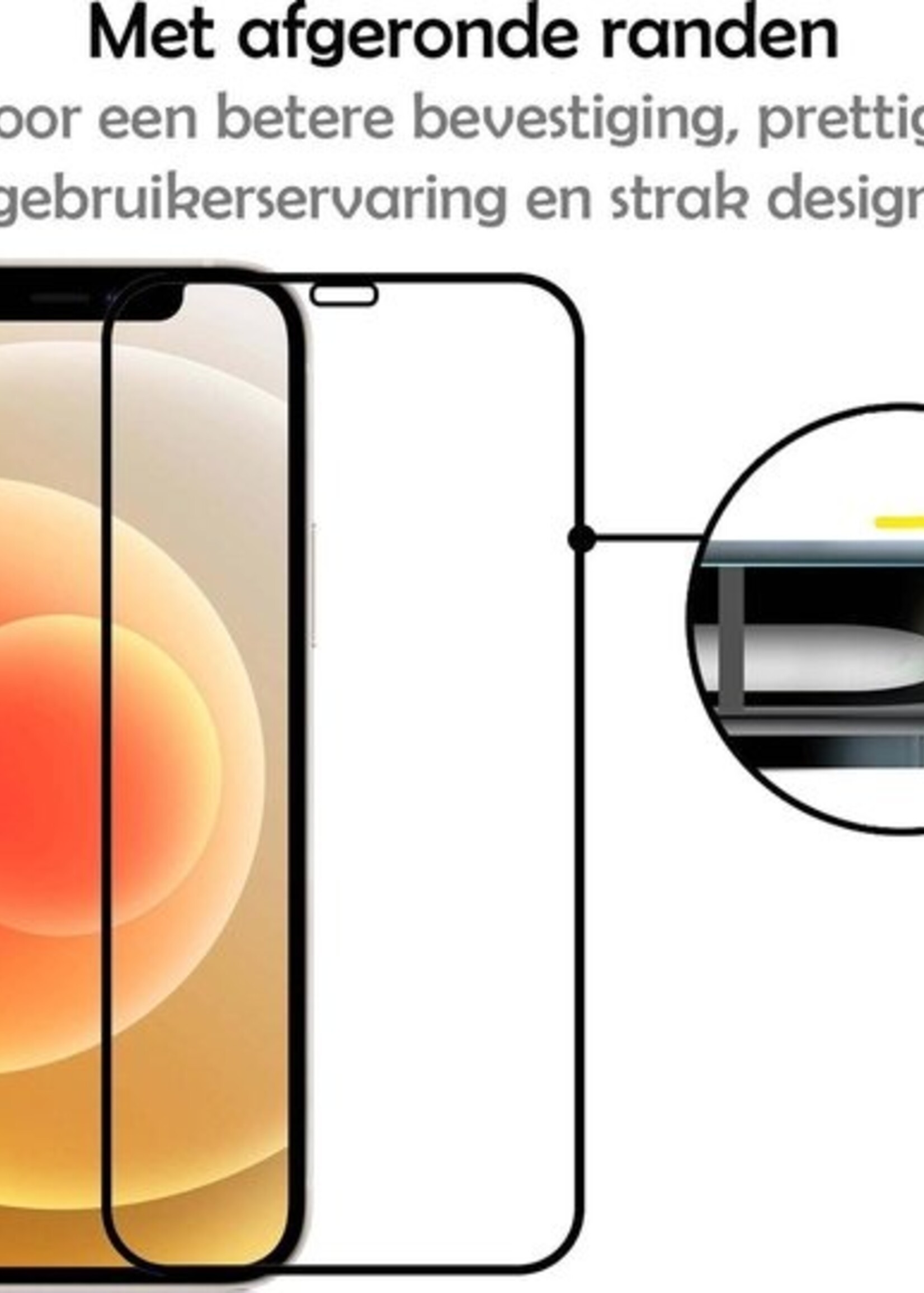LUQ Screenprotector Geschikt voor iPhone 12 Mini Screenprotector Glas Full Cover - Screenprotector Geschikt voor iPhone 12 Mini Screenprotector Full Cover