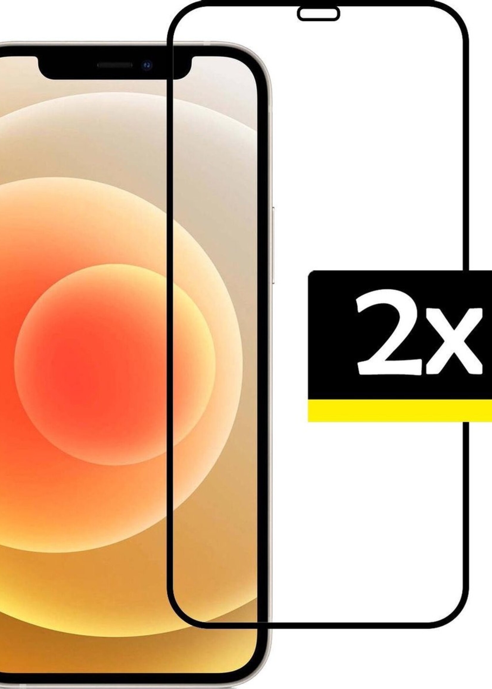 LUQ Screenprotector Geschikt voor iPhone 12 Mini Screenprotector Glas Full Cover - Screenprotector Geschikt voor iPhone 12 Mini Screenprotector Full Cover - 2 Stuks