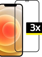 LUQ LUQ iPhone 12 Mini Screenprotector Tempered Glass Gehard Full Screen Cover - 3 PACK