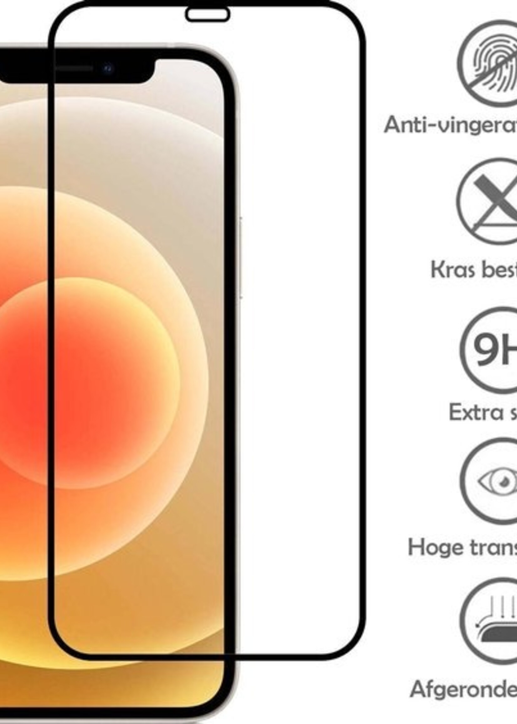 LUQ Screenprotector Geschikt voor iPhone 12 Pro Max Screenprotector Glas Full Cover - Screenprotector Geschikt voor iPhone 12 Pro Max Screenprotector Full Cover