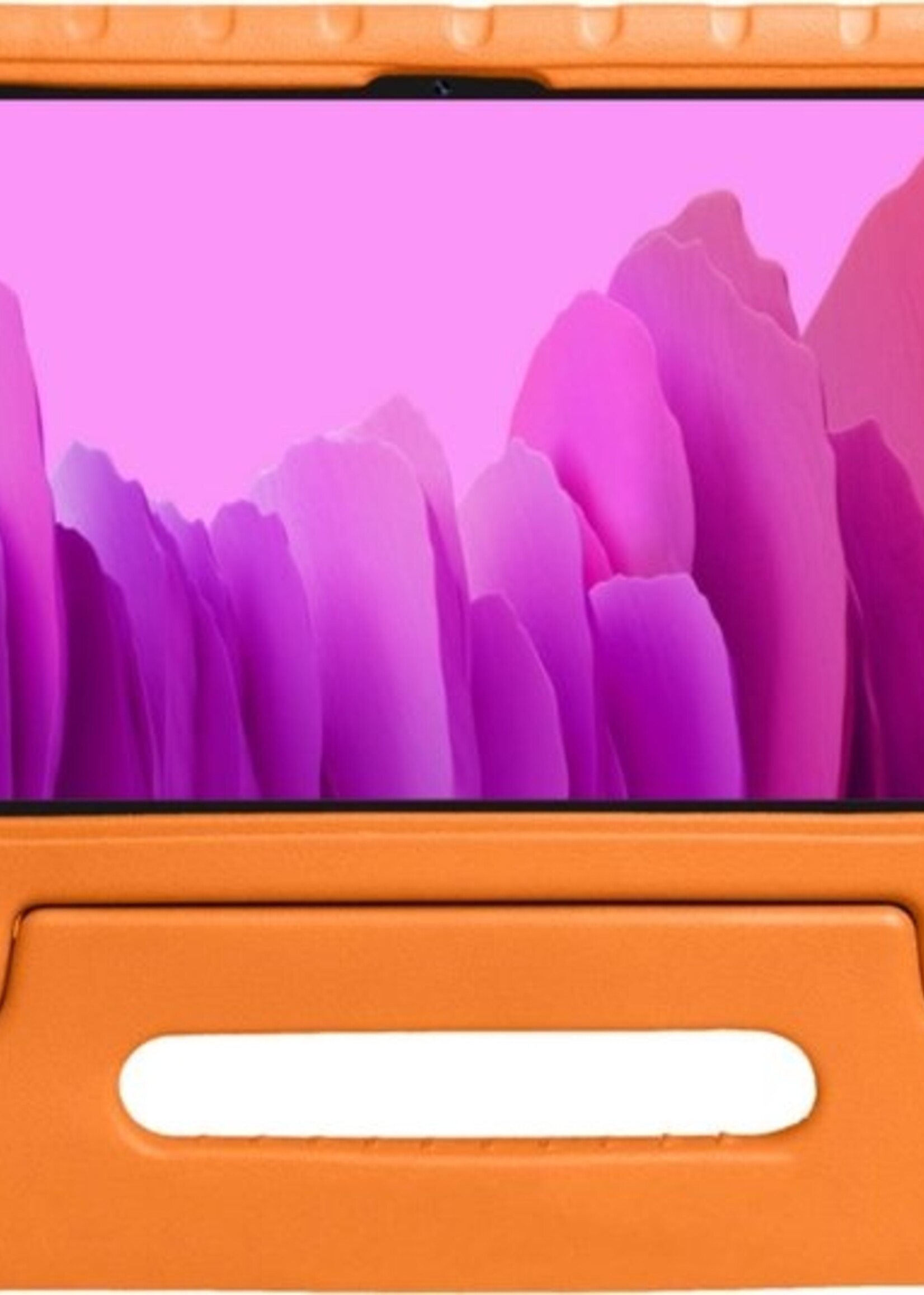 LUQ Hoes Geschikt voor Samsung Galaxy Tab A7 Hoes Kinder Hoesje Kids Case Kinderhoes Shockproof - Hoesje Geschikt voor Samsung Tab A7 Hoesje Kidscase - Oranje