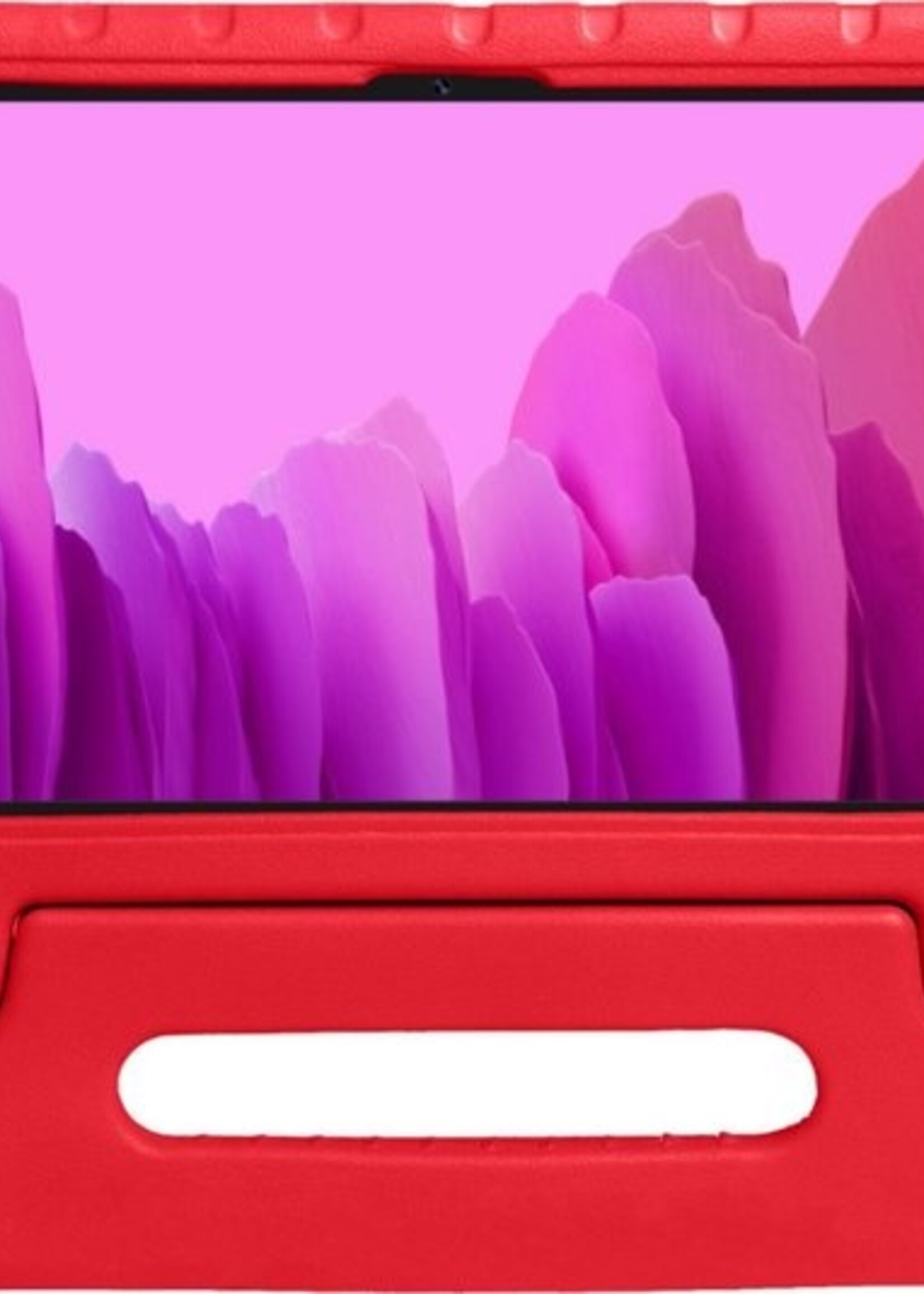LUQ Hoes Geschikt voor Samsung Galaxy Tab A7 Hoes Kinder Hoesje Kids Case Kinderhoes Shockproof - Hoesje Geschikt voor Samsung Tab A7 Hoesje Kidscase - Rood