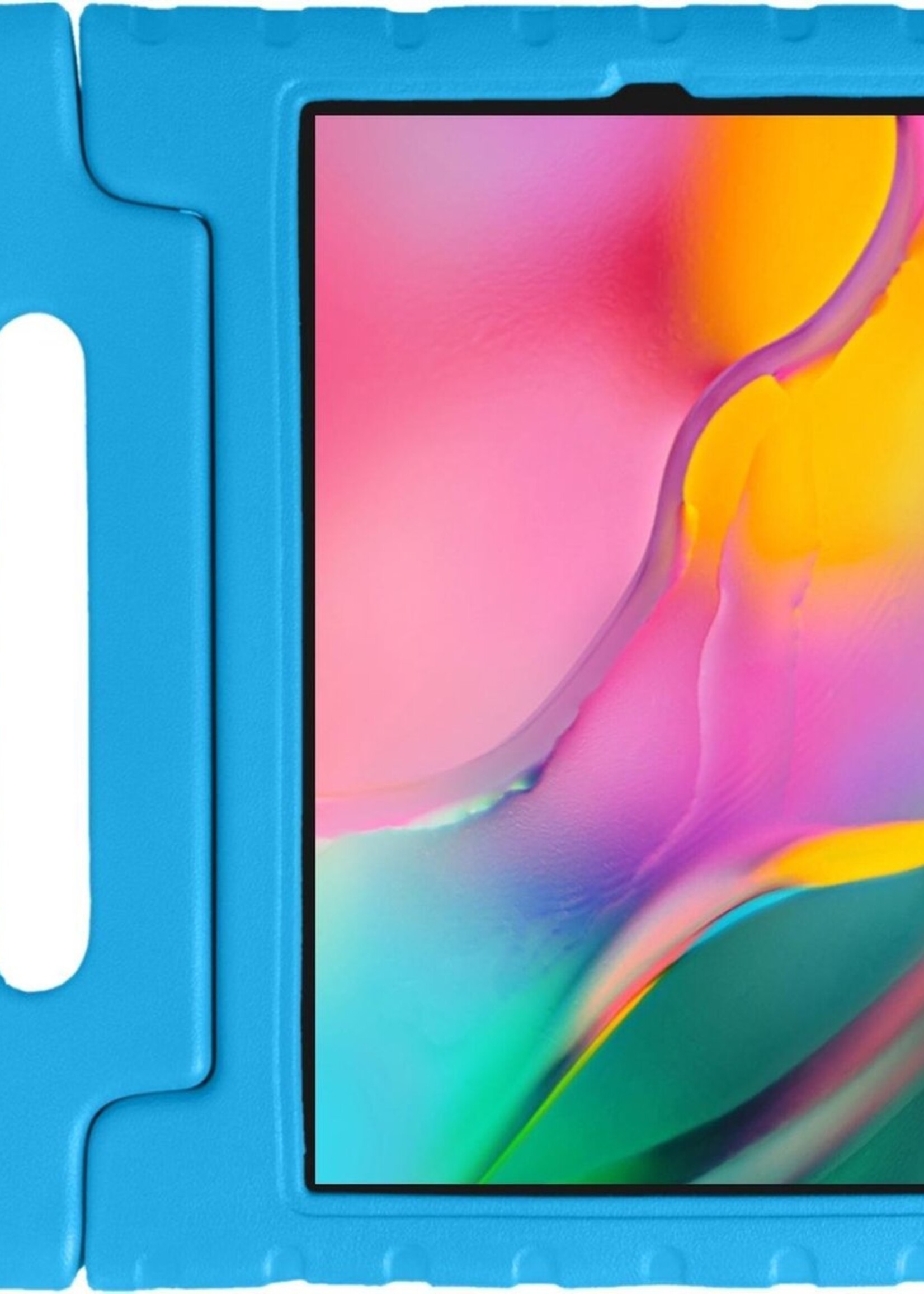 LUQ Hoes Geschikt voor Samsung Galaxy Tab A 8.0 (2019) Hoes Kinder Hoesje Kids Case Kinderhoes Shockproof - Hoesje Geschikt voor Samsung Tab A 8.0 (2019) Hoesje Kidscase - Blauw
