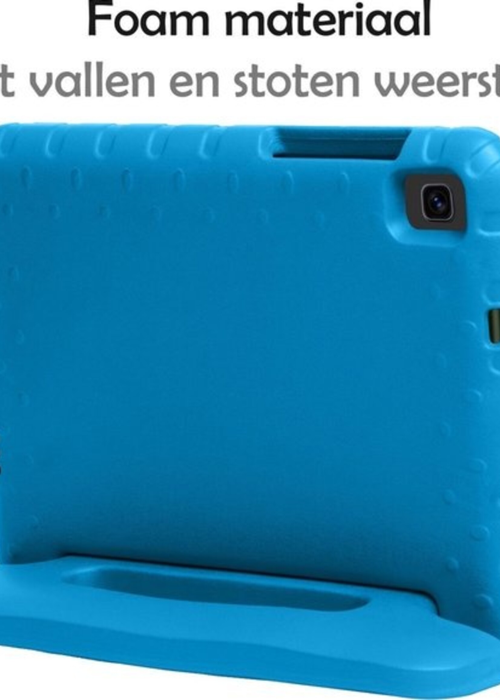 LUQ Hoes Geschikt voor Samsung Galaxy Tab A 8.0 (2019) Hoes Kinder Hoesje Kids Case Kinderhoes Shockproof - Hoesje Geschikt voor Samsung Tab A 8.0 (2019) Hoesje Kidscase - Blauw
