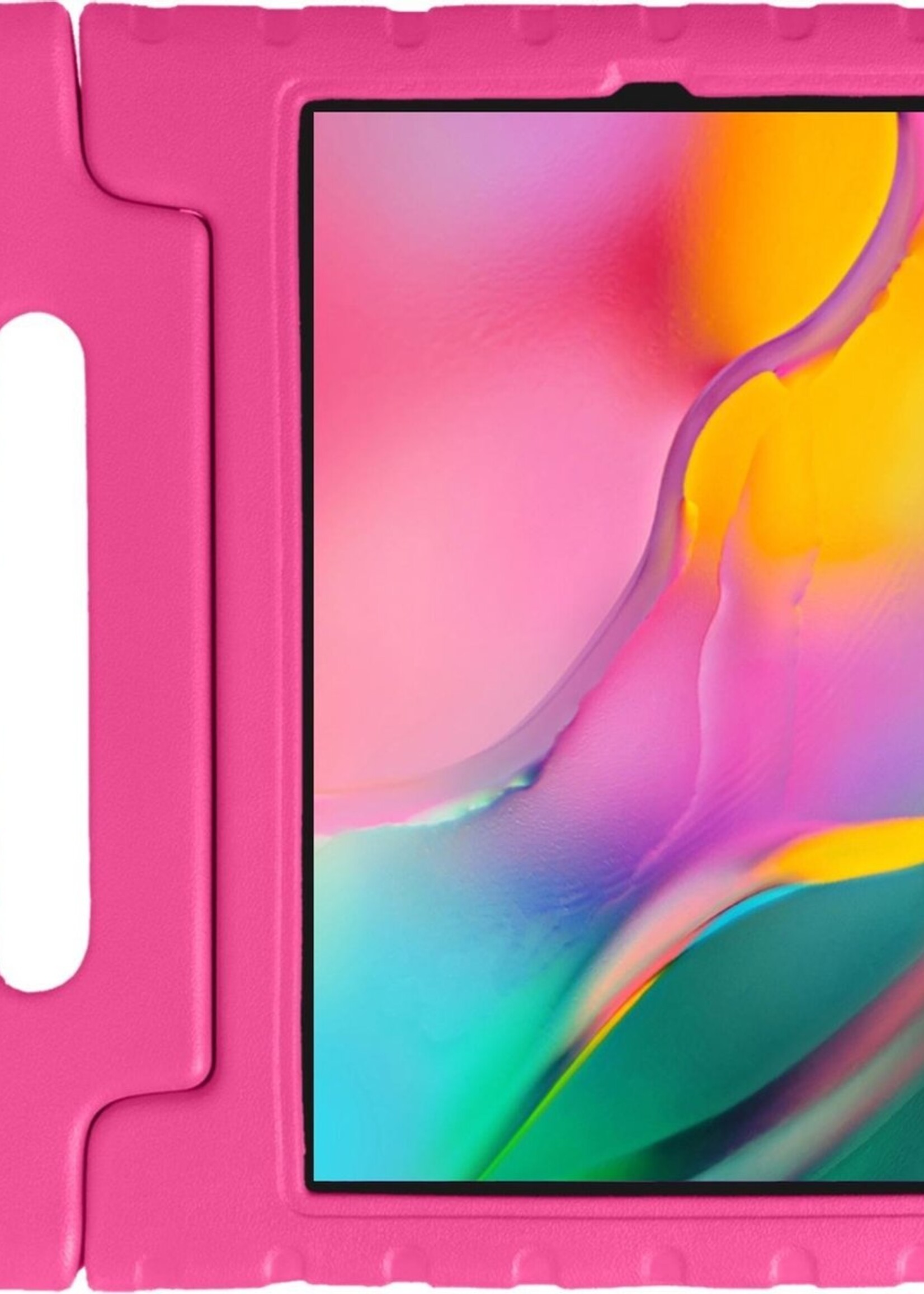 LUQ Hoes Geschikt voor Samsung Galaxy Tab A 8.0 (2019) Hoes Kinder Hoesje Kids Case Kinderhoes Shockproof - Hoesje Geschikt voor Samsung Tab A 8.0 (2019) Hoesje Kidscase - Roze
