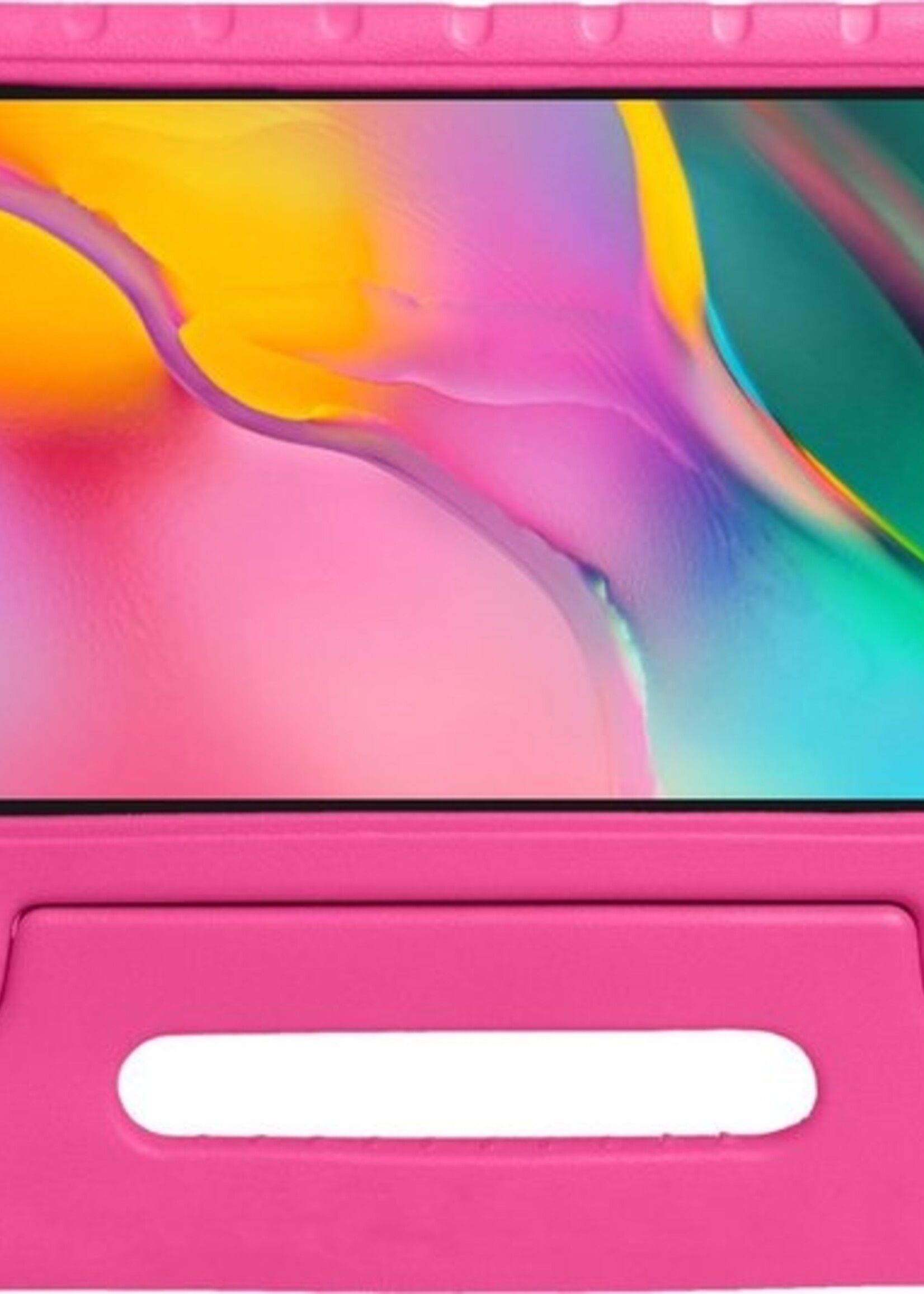 LUQ Hoes Geschikt voor Samsung Galaxy Tab A 8.0 (2019) Hoes Kinder Hoesje Kids Case Kinderhoes Shockproof - Hoesje Geschikt voor Samsung Tab A 8.0 (2019) Hoesje Kidscase - Roze