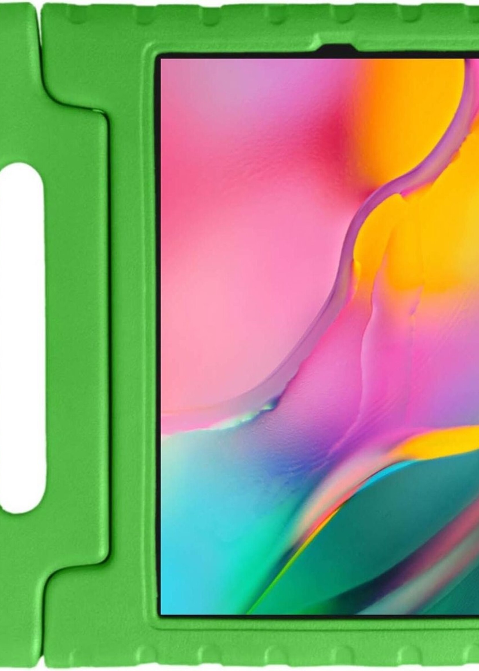 LUQ Hoes Geschikt voor Samsung Galaxy Tab A 8.0 (2019) Hoes Kinder Hoesje Kids Case Kinderhoes Shockproof - Hoesje Geschikt voor Samsung Tab A 8.0 (2019) Hoesje Kidscase - Groen
