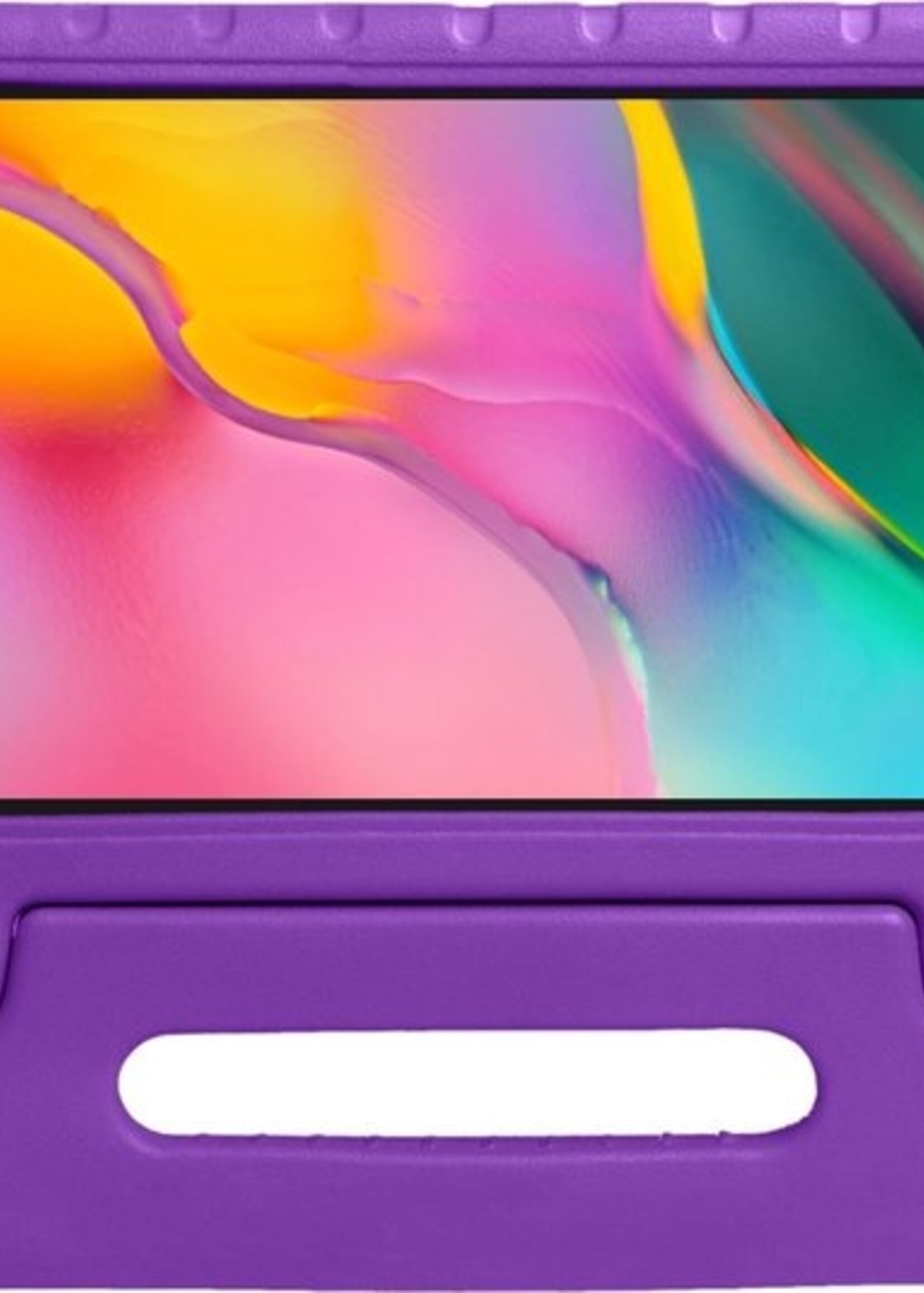 LUQ Hoes Geschikt voor Samsung Galaxy Tab A 8.0 (2019) Hoes Kinder Hoesje Kids Case Kinderhoes Shockproof - Hoesje Geschikt voor Samsung Tab A 8.0 (2019) Hoesje Kidscase - Paars