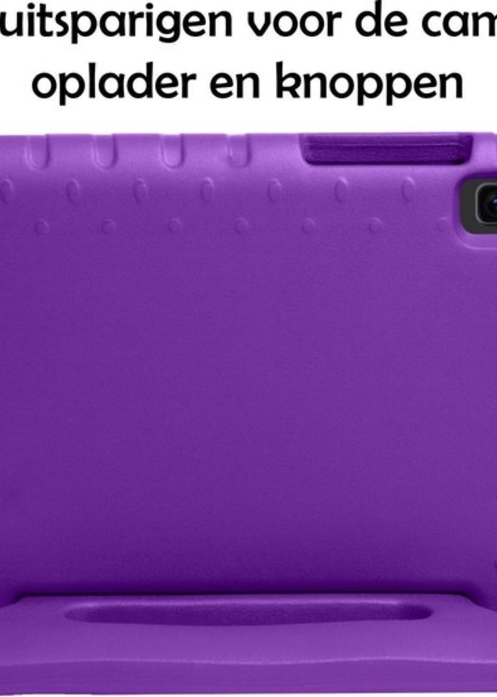 LUQ Hoes Geschikt voor Samsung Galaxy Tab A 8.0 (2019) Hoes Kinder Hoesje Kids Case Kinderhoes Shockproof - Hoesje Geschikt voor Samsung Tab A 8.0 (2019) Hoesje Kidscase - Paars