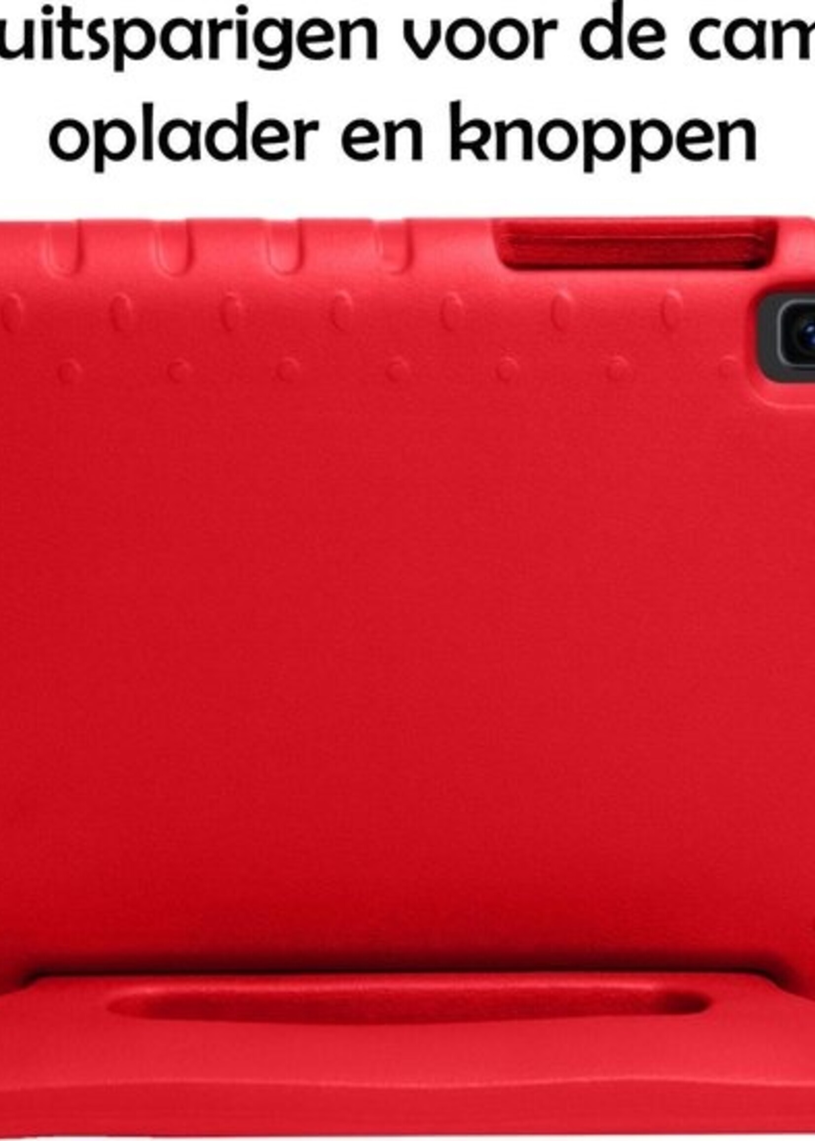 LUQ Hoes Geschikt voor Samsung Galaxy Tab A 8.0 (2019) Hoes Kinder Hoesje Kids Case Kinderhoes Shockproof - Hoesje Geschikt voor Samsung Tab A 8.0 (2019) Hoesje Kidscase - Rood