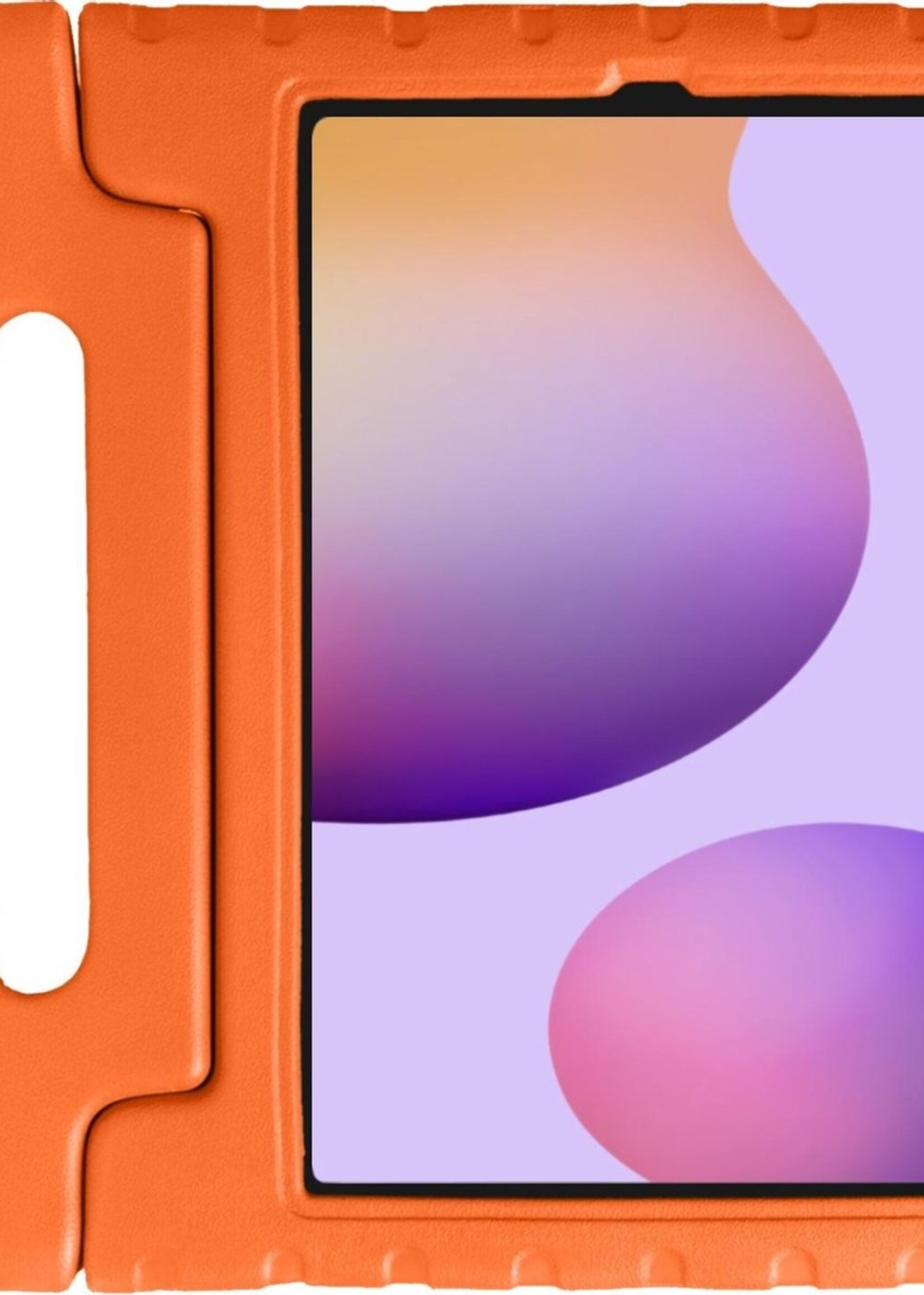 LUQ Hoes Geschikt voor Samsung Galaxy Tab S6 Lite Hoes Kinder Hoesje Kids Case Kinderhoes Shockproof - Hoesje Geschikt voor Samsung Tab S6 Lite Hoesje Kidscase - Oranje