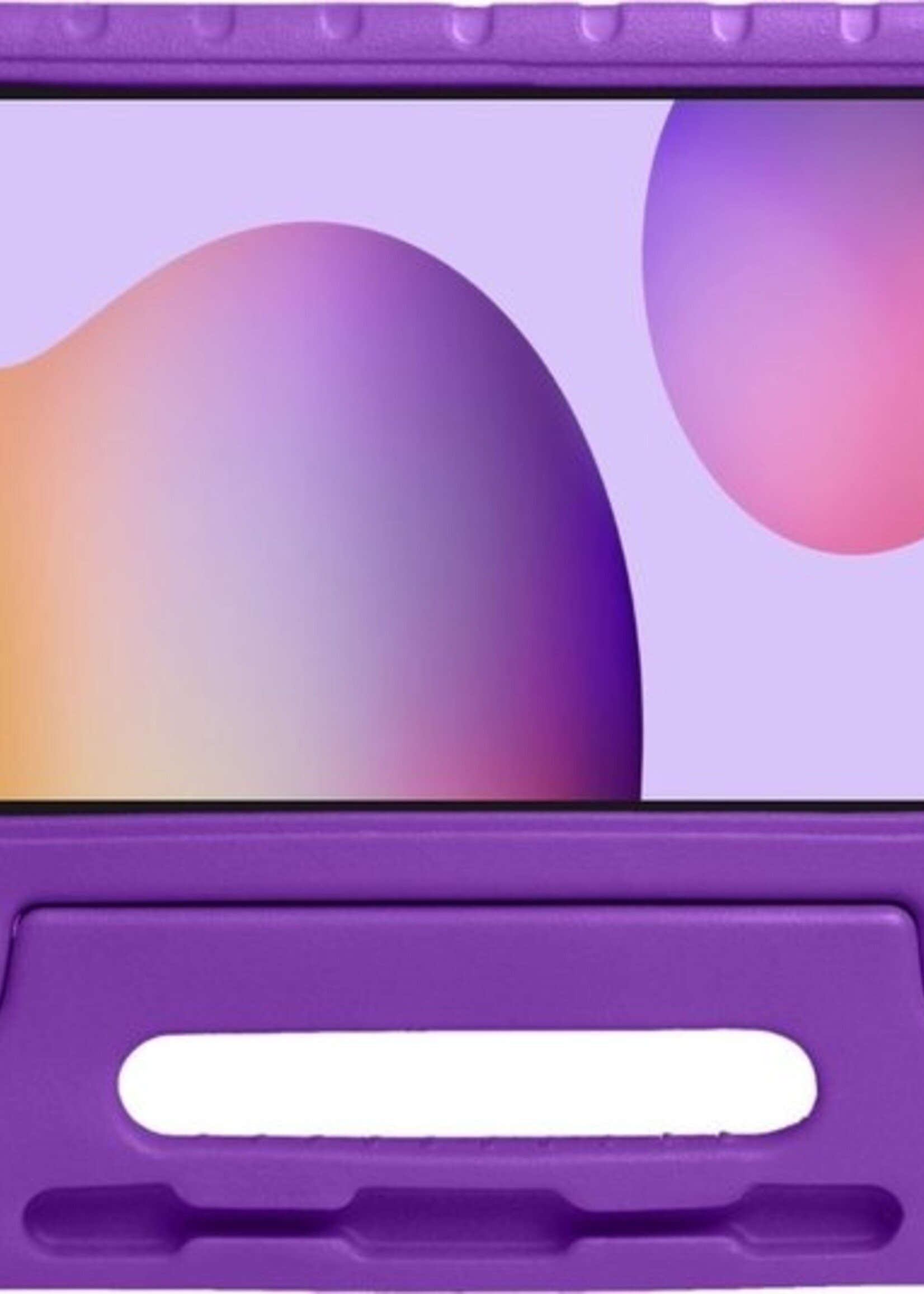 LUQ Hoes Geschikt voor Samsung Galaxy Tab S6 Lite Hoes Kinder Hoesje Kids Case Kinderhoes Shockproof - Hoesje Geschikt voor Samsung Tab S6 Lite Hoesje Kidscase - Paars