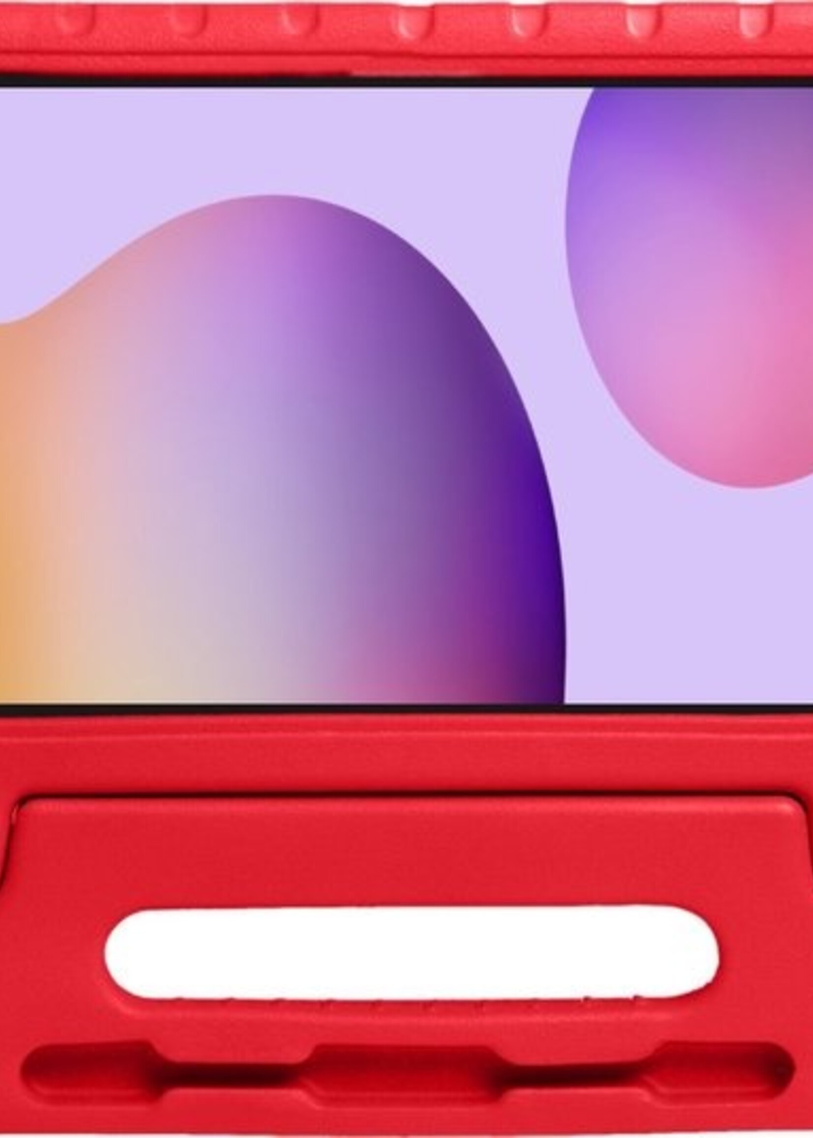 LUQ Hoes Geschikt voor Samsung Galaxy Tab S6 Lite Hoes Kinder Hoesje Kids Case Kinderhoes Shockproof - Hoesje Geschikt voor Samsung Tab S6 Lite Hoesje Kidscase - Rood