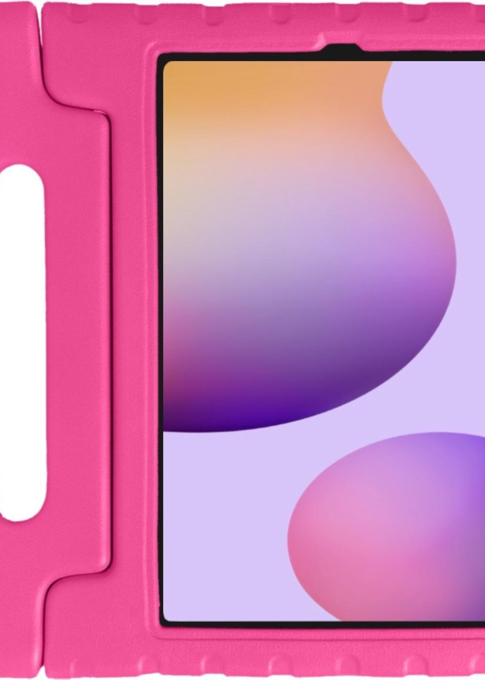 LUQ Hoes Geschikt voor Samsung Galaxy Tab S6 Lite Hoes Kinder Hoesje Kids Case Kinderhoes Shockproof - Hoesje Geschikt voor Samsung Tab S6 Lite Hoesje Kidscase - Roze