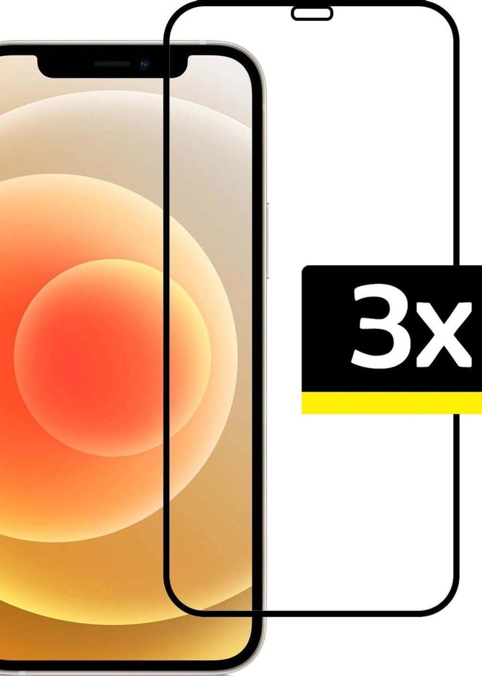 LUQ Screenprotector Geschikt voor iPhone 12 Pro Screenprotector Glas Full Cover - Screenprotector Geschikt voor iPhone 12 Pro Screenprotector Full Cover - 3 Stuks
