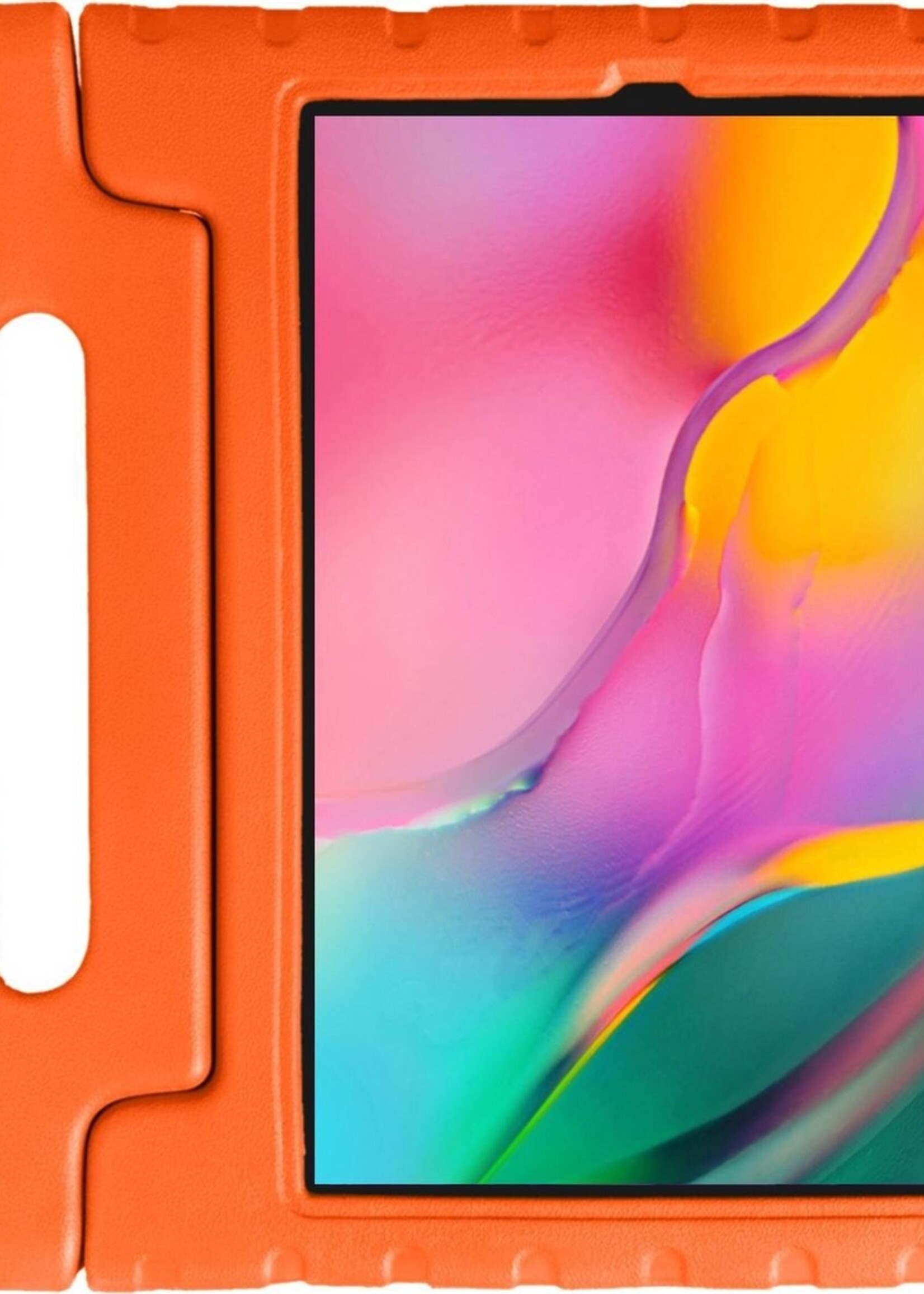 LUQ Hoes Geschikt voor Samsung Galaxy Tab A 8.0 (2019) Hoes Kinder Hoesje Kids Case Kinderhoes Shockproof - Hoesje Geschikt voor Samsung Tab A 8.0 (2019) Hoesje Kidscase - Oranje