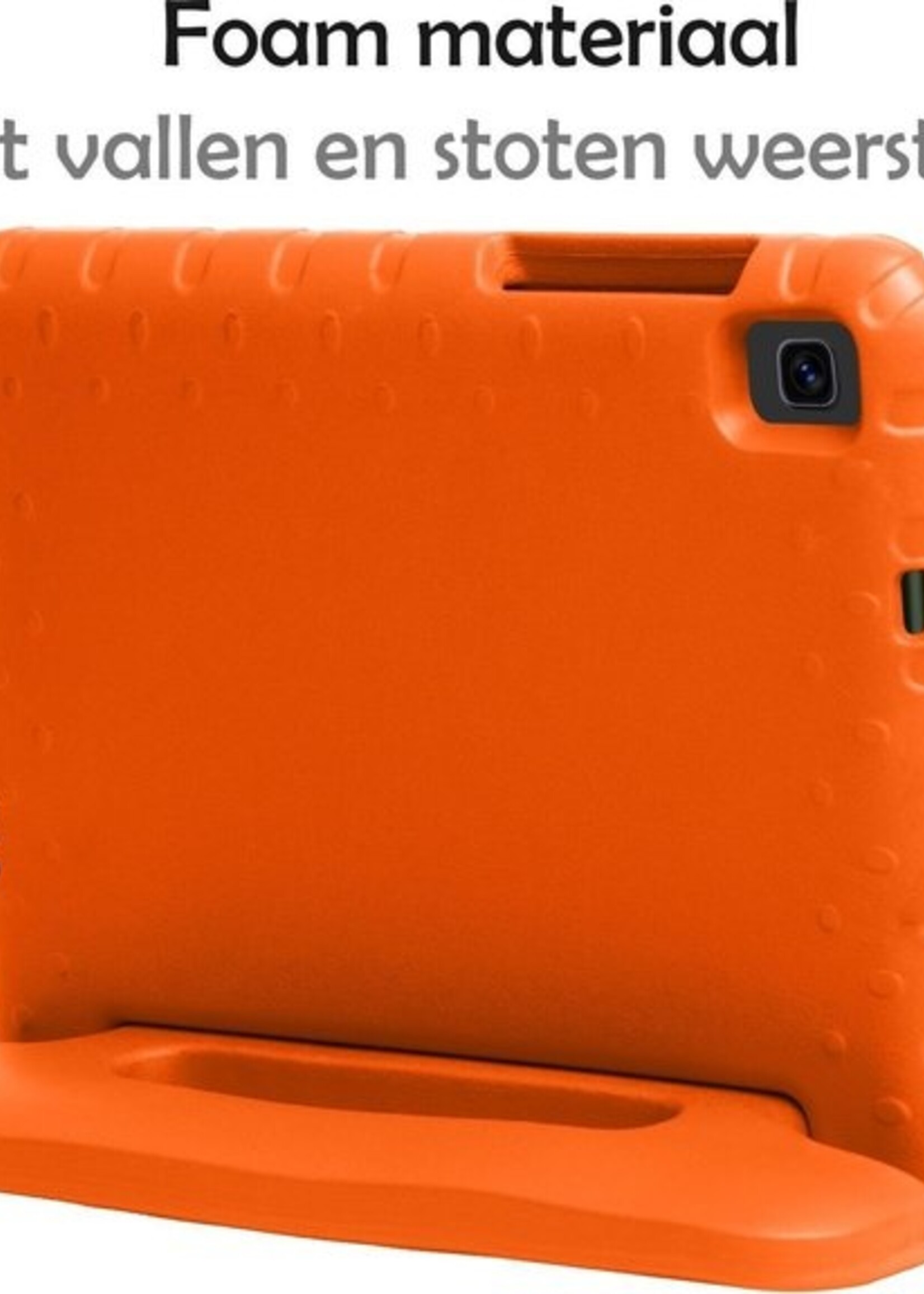 LUQ Hoes Geschikt voor Samsung Galaxy Tab A 8.0 (2019) Hoes Kinder Hoesje Kids Case Kinderhoes Shockproof - Hoesje Geschikt voor Samsung Tab A 8.0 (2019) Hoesje Kidscase - Oranje