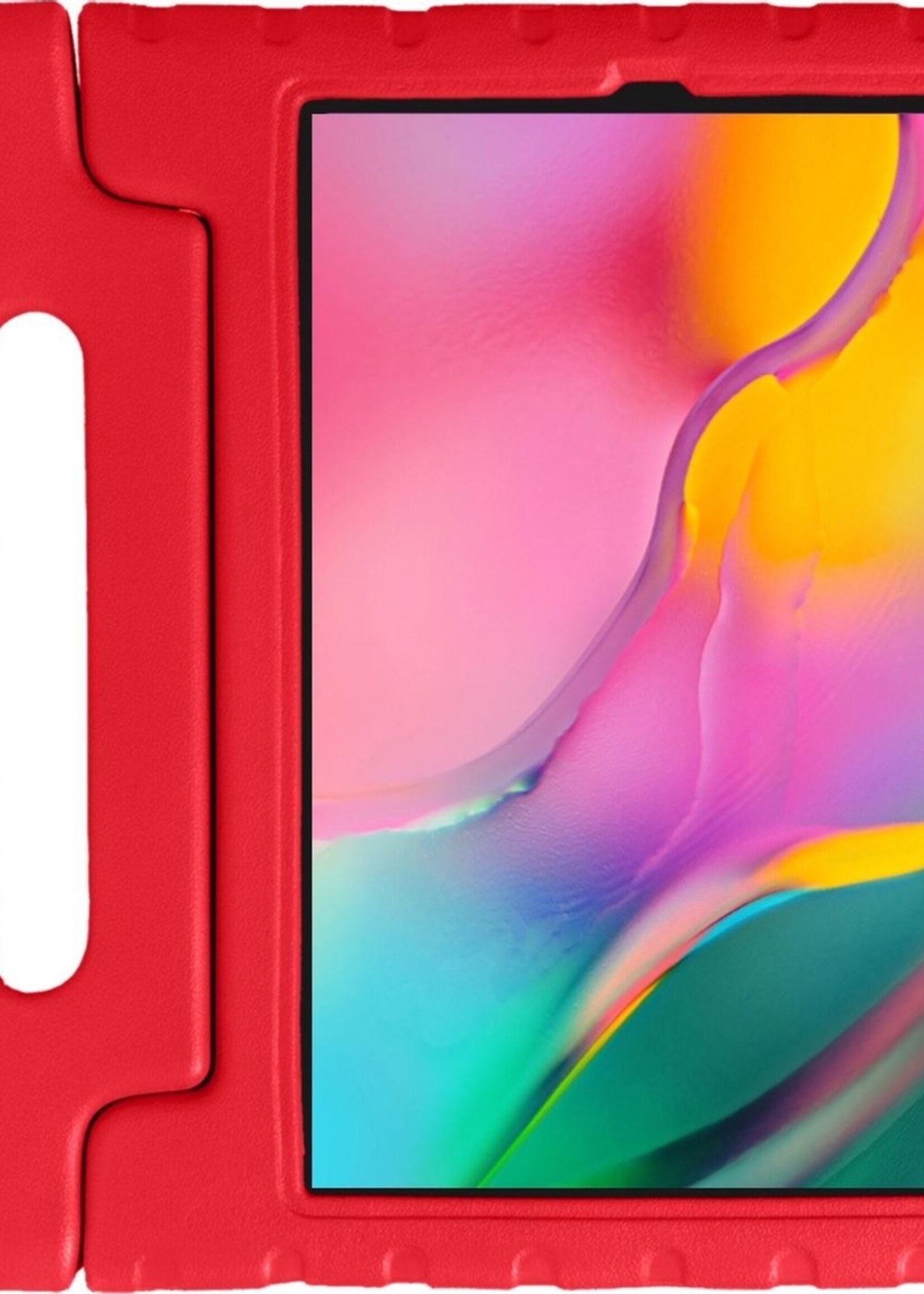 LUQ Hoes Geschikt voor Samsung Galaxy Tab A 8.0 (2019) Hoes Kinder Hoesje Kids Case Kinderhoes Shockproof - Hoesje Geschikt voor Samsung Tab A 8.0 (2019) Hoesje Kidscase - Rood