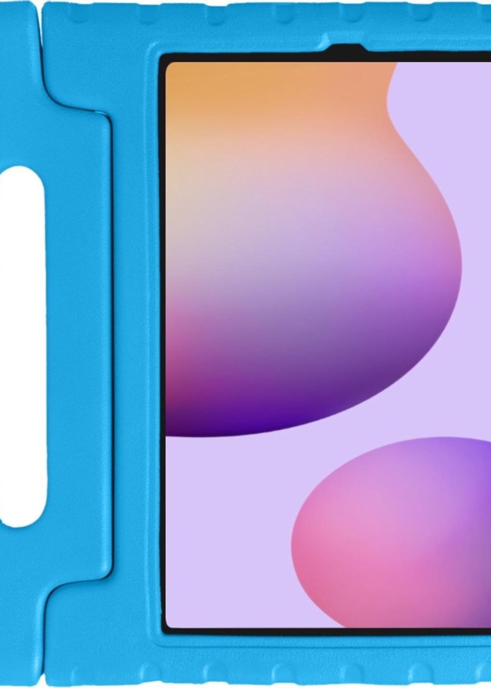 LUQ Hoes Geschikt voor Samsung Galaxy Tab S6 Lite Hoes Kinder Hoesje Kids Case Kinderhoes Shockproof - Hoesje Geschikt voor Samsung Tab S6 Lite Hoesje Kidscase - Blauw