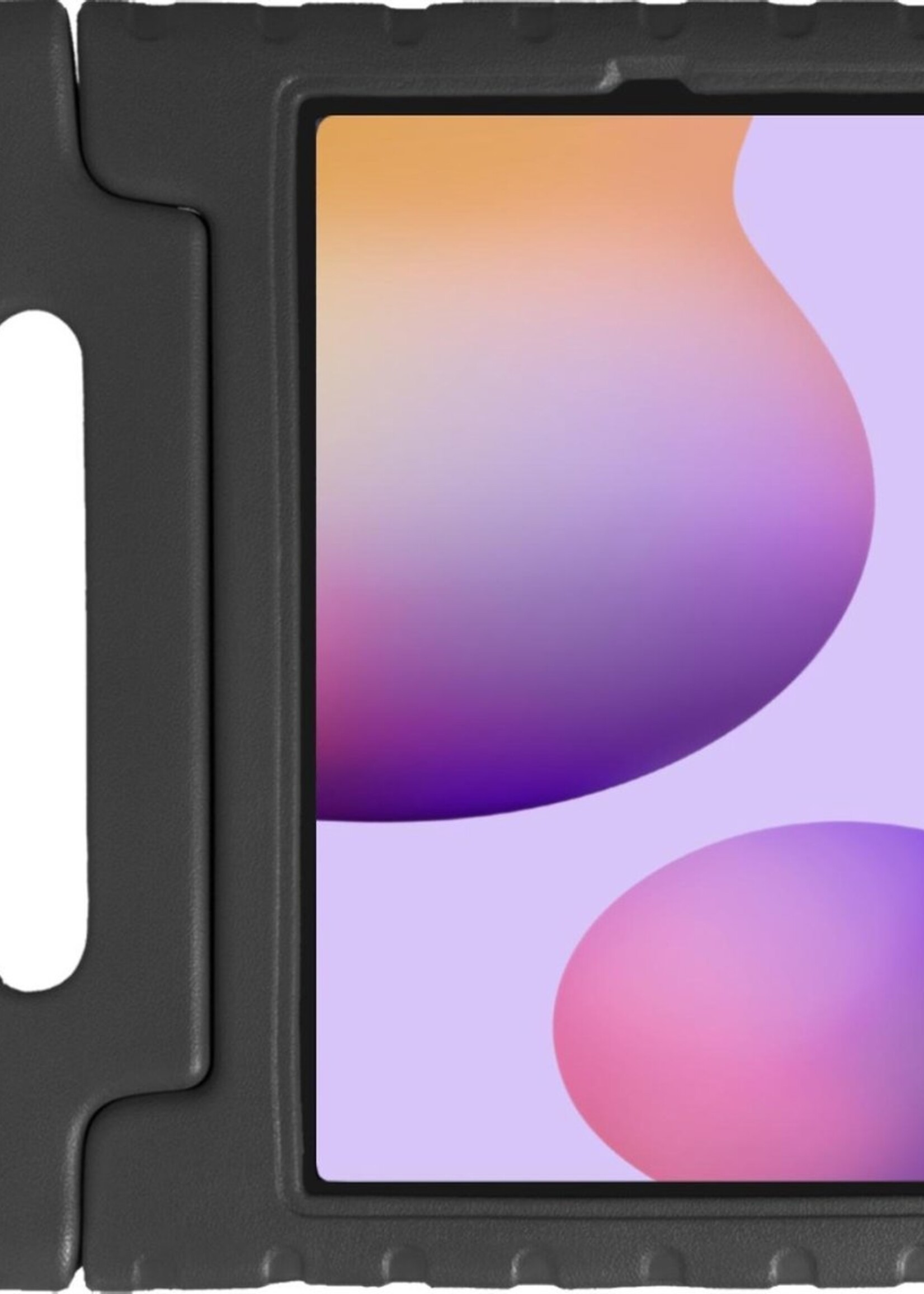 LUQ Hoes Geschikt voor Samsung Galaxy Tab S6 Lite Hoes Kinder Hoesje Kids Case Kinderhoes Shockproof - Hoesje Geschikt voor Samsung Tab S6 Lite Hoesje Kidscase - Zwart